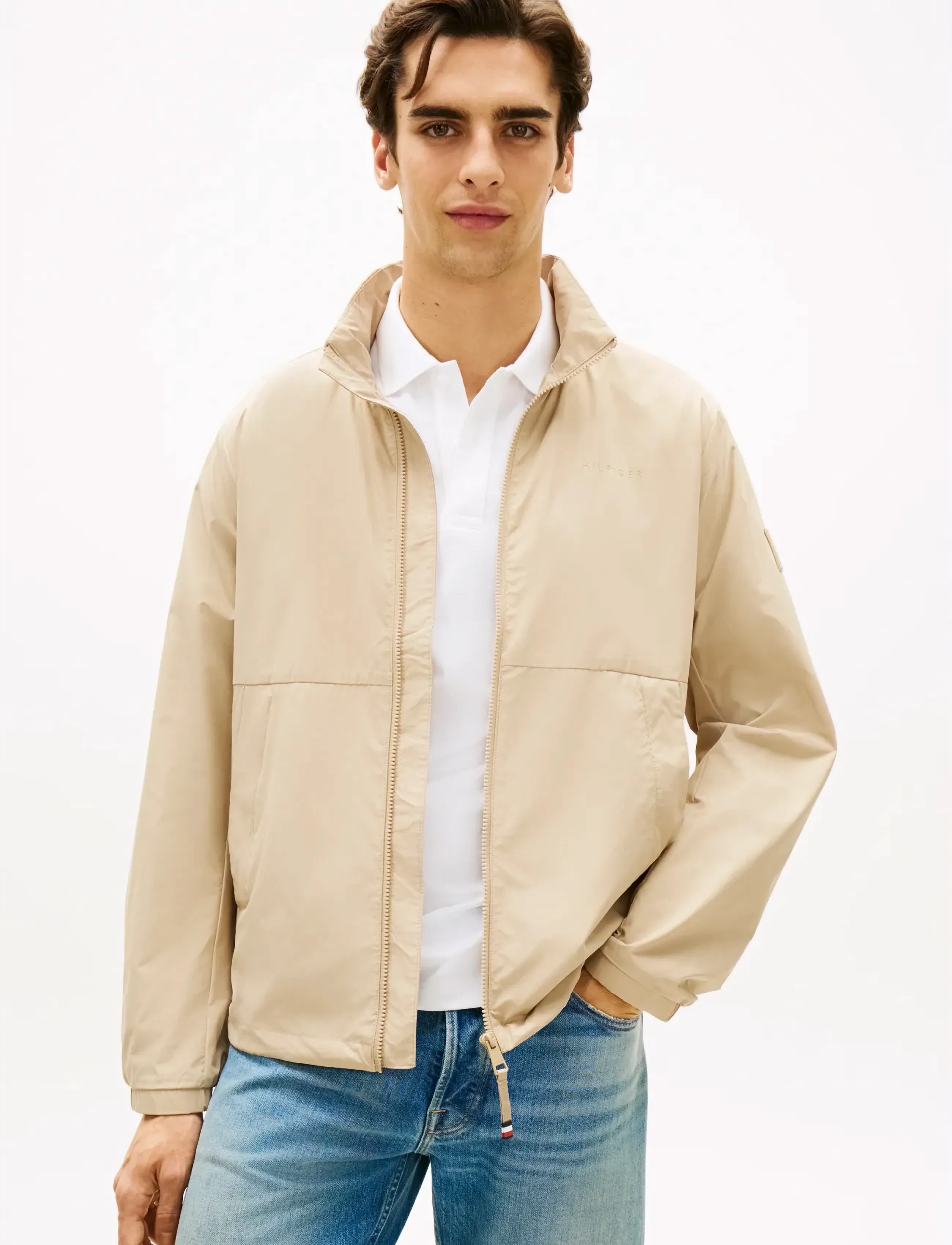 Tommy Hilfiger Branded Blouson, Mænd, Blouson Jakke, Beige, Str: L