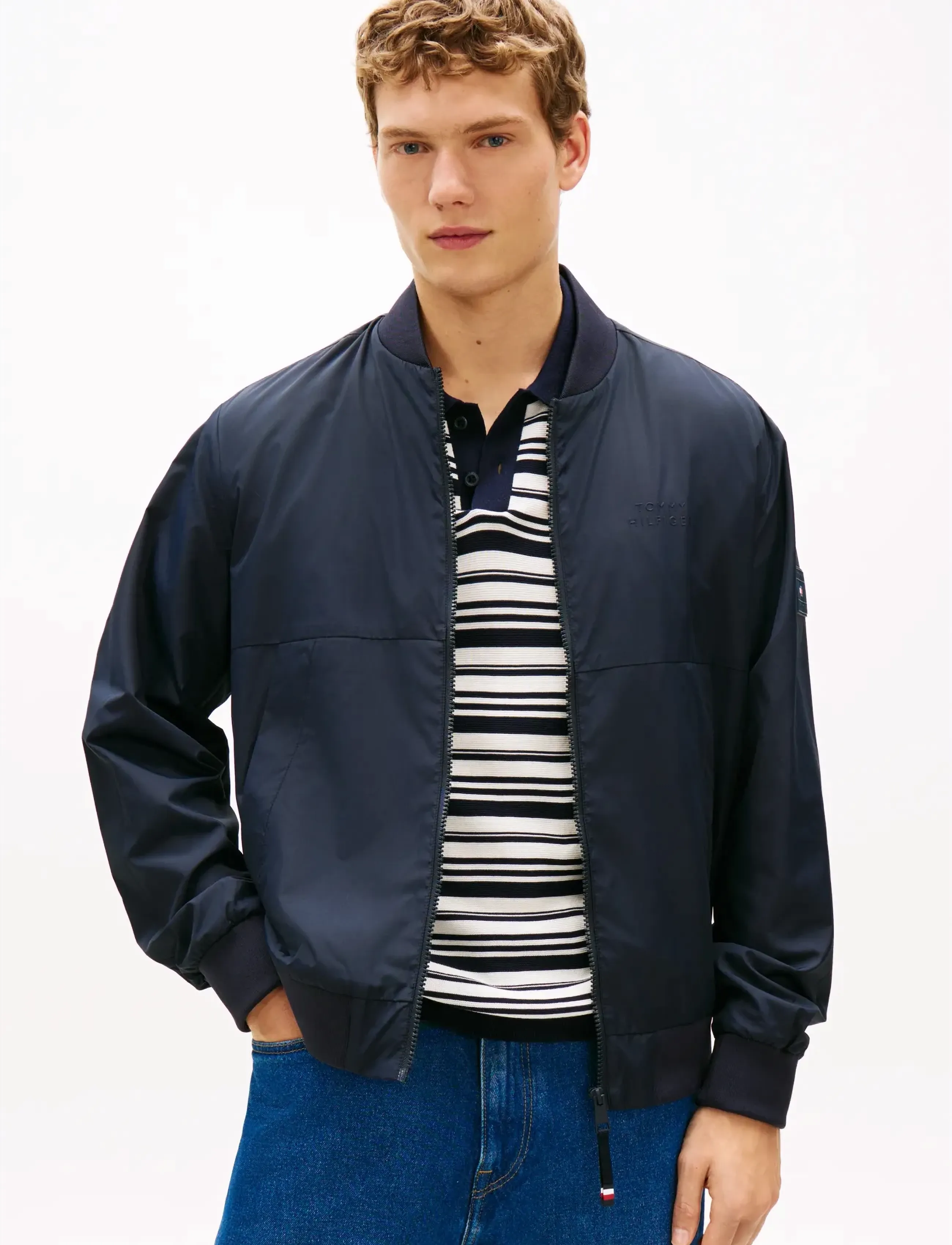 Tommy Hilfiger Branded Bomber, XXL, Jackets, Marineblau - Bomber Männerswear