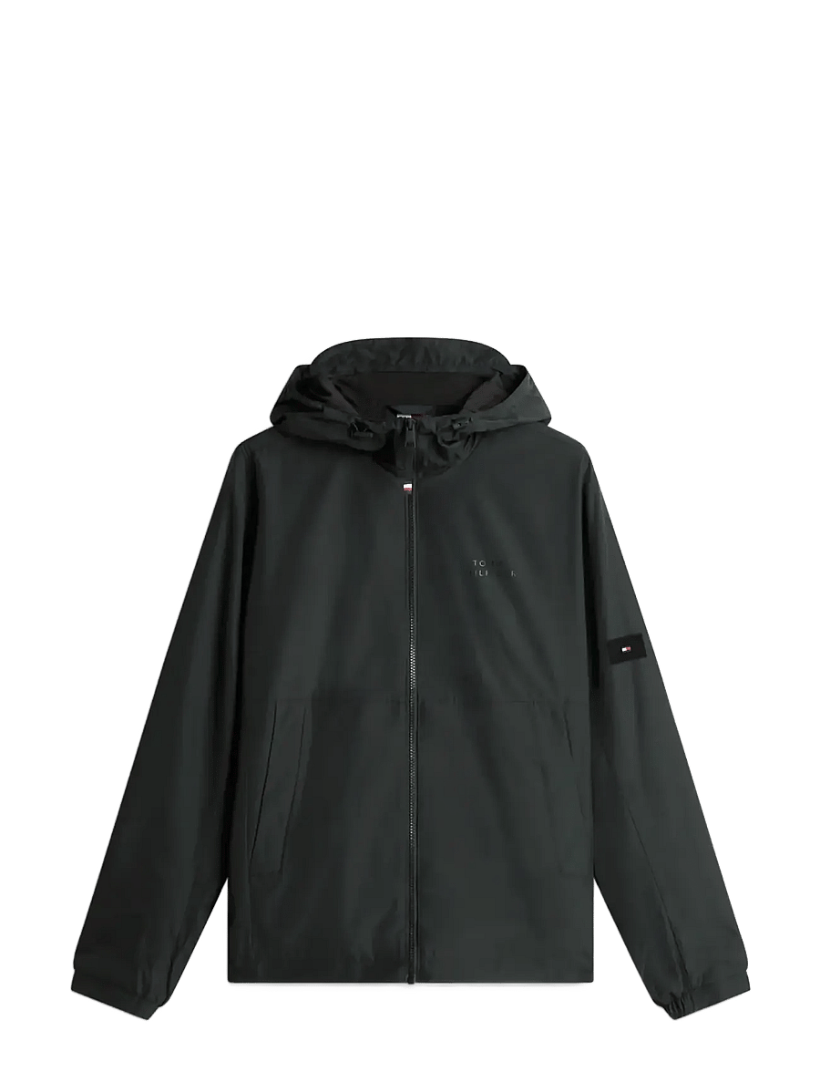 Tommy Hilfiger - BRANDED HOODED JACKET - frühlingsjacken - black - 1