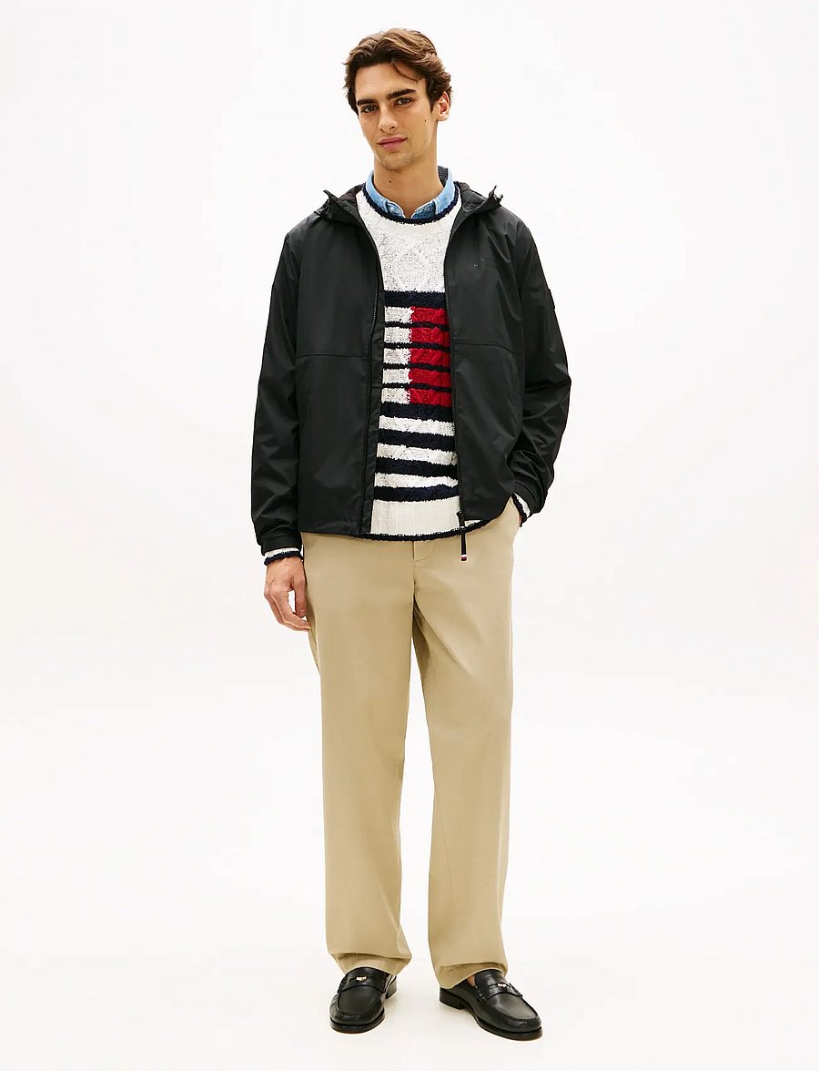 Tommy Hilfiger - BRANDED HOODED JACKET - frühlingsjacken - black - 3
