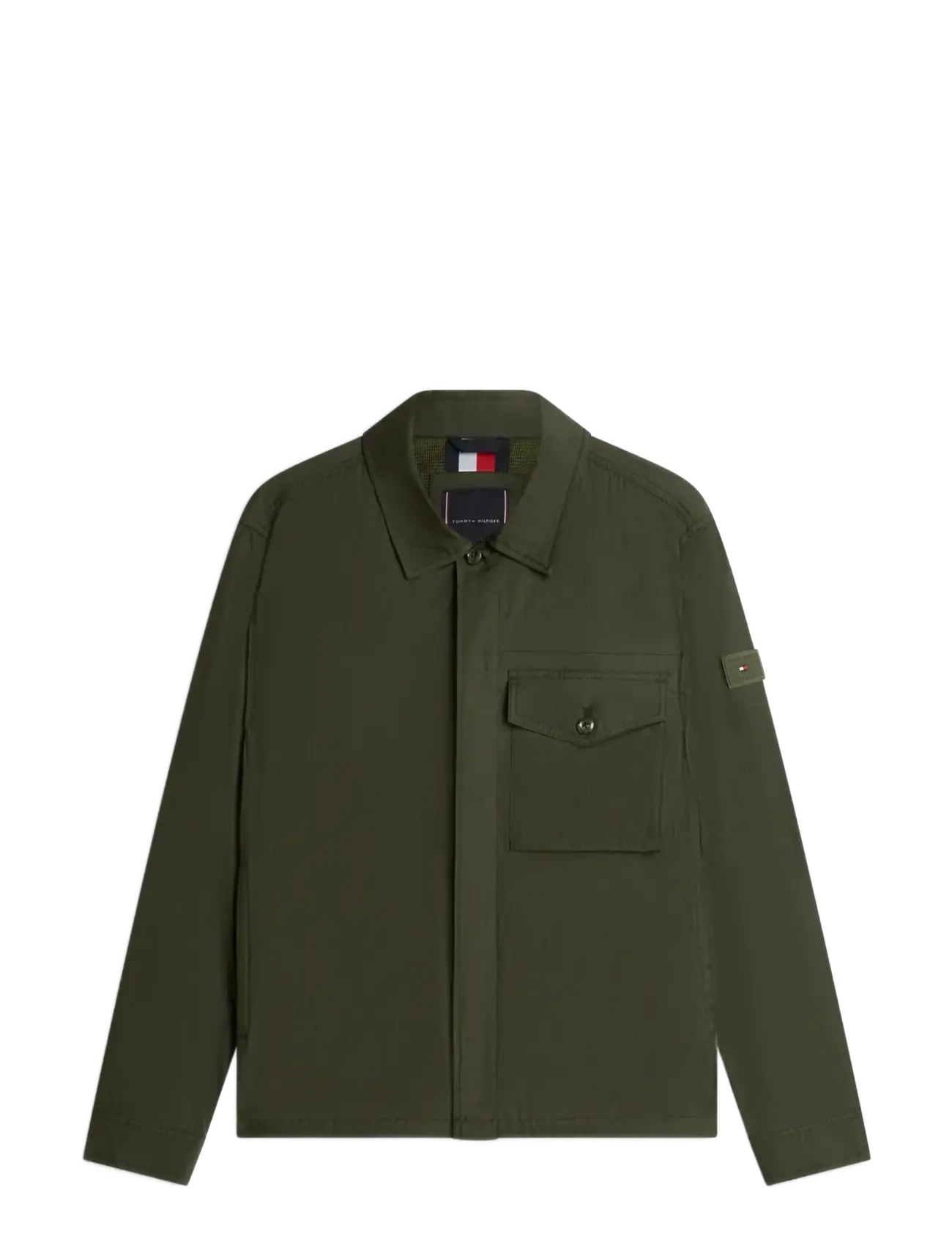 Tommy Hilfiger EXTRA LW SHIRT JACKET - Light Jackets - ECLIPSE GREEN / khaki/green