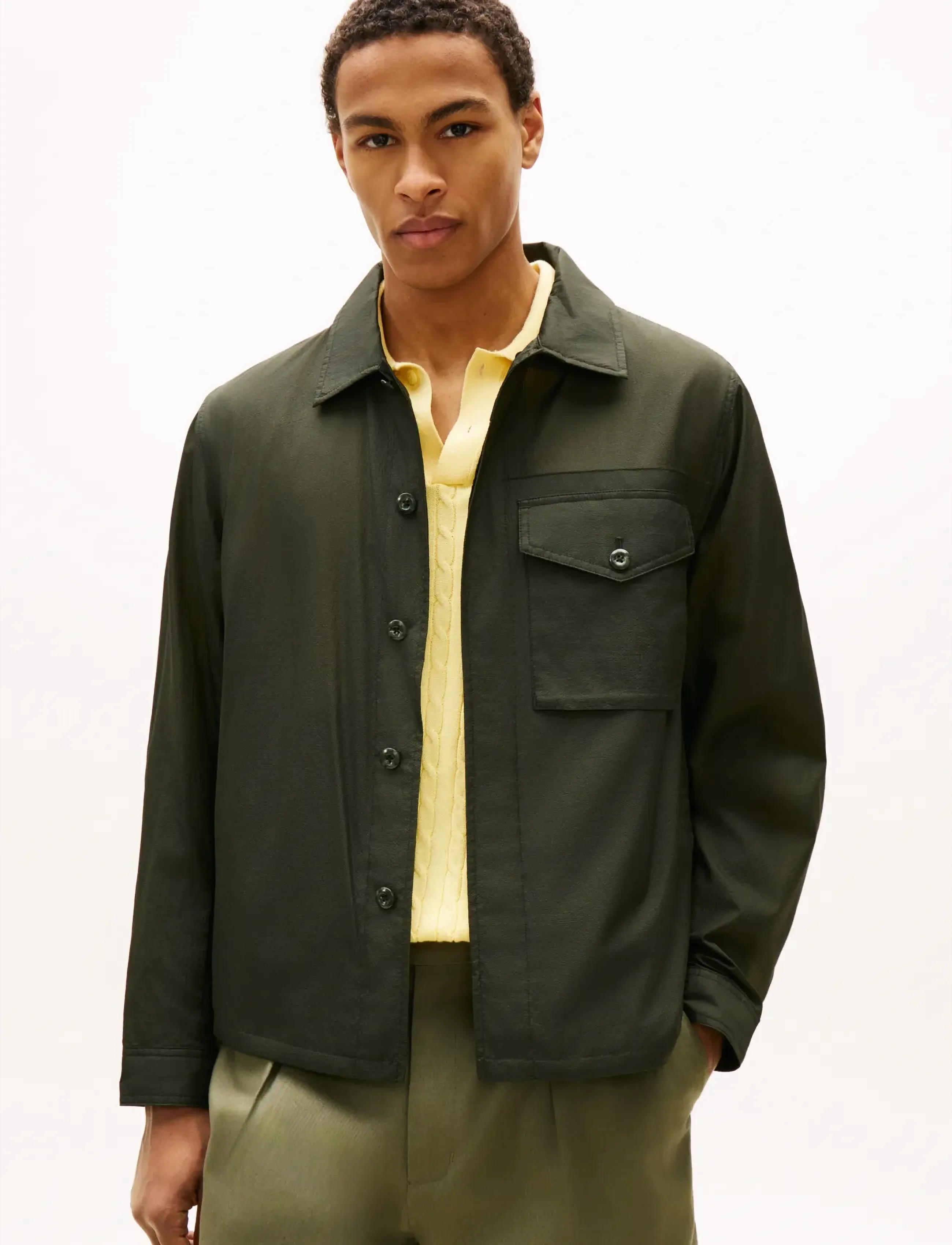 Tommy Hilfiger EXTRA LW SHIRT JACKET - Ytterkläder - ECLIPSE GREEN / khaki/green