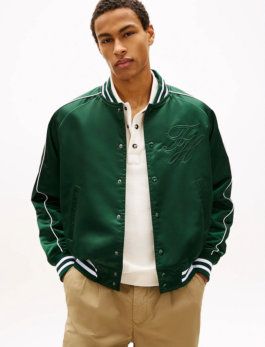 Tommy Hilfiger - NYLON VARSITY - kolledžijakid - nocturnal green - 0