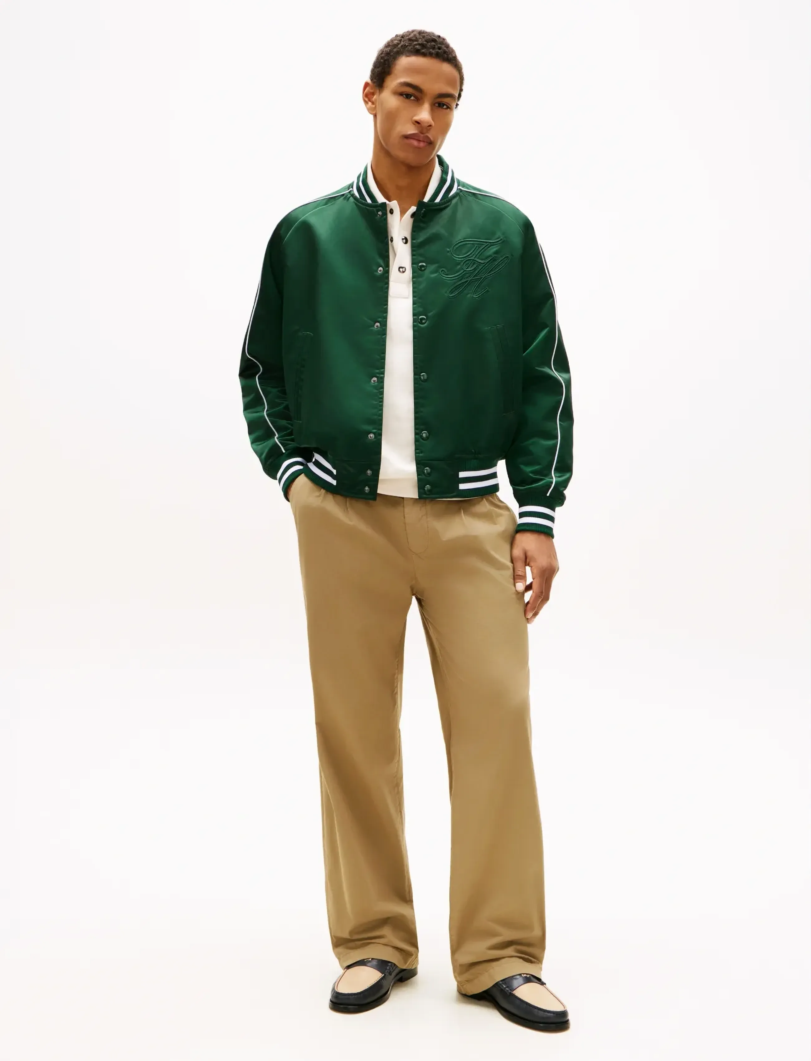 Tommy Hilfiger - NYLON VARSITY - kolledžijakid - nocturnal green - 3
