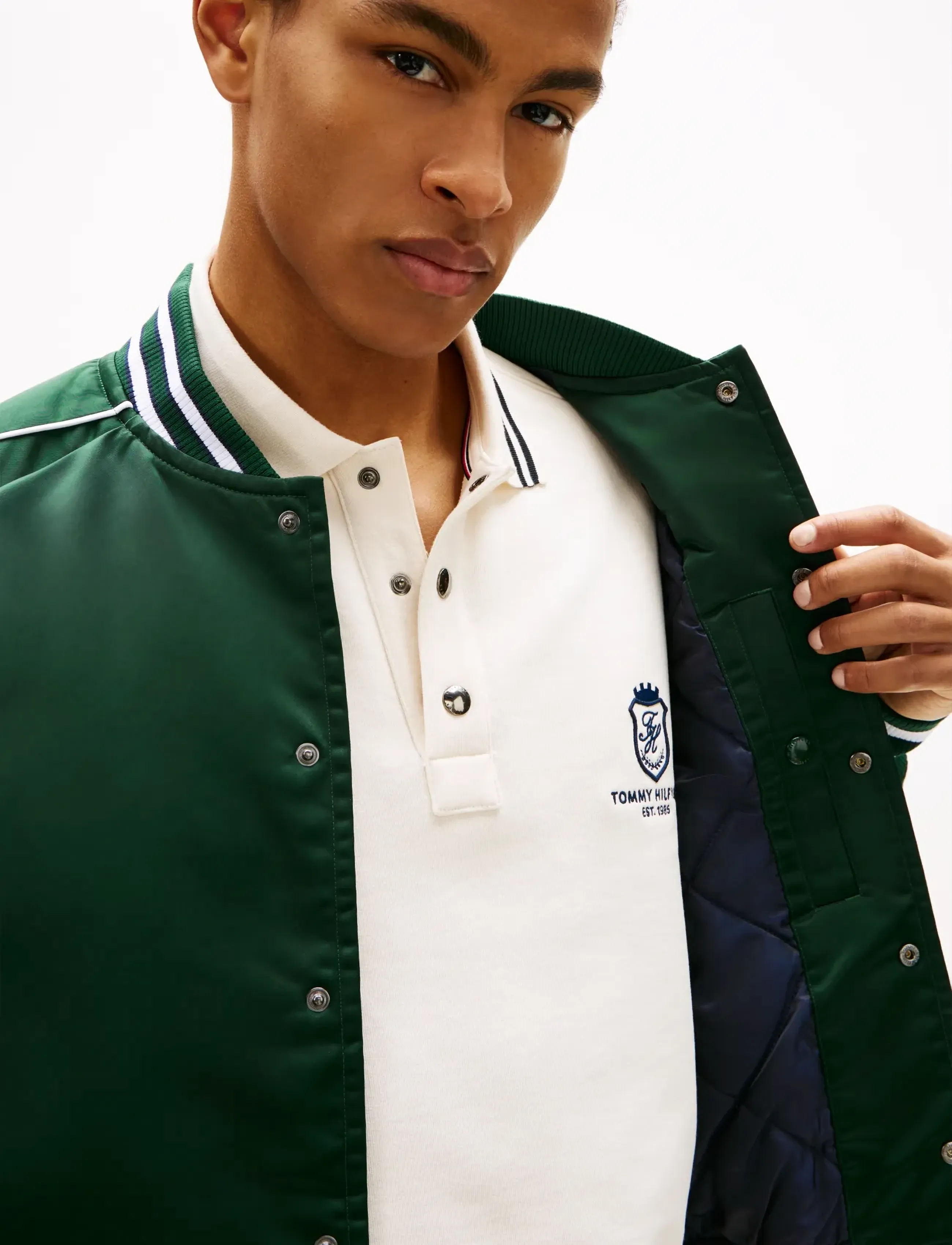 Tommy Hilfiger - NYLON VARSITY - kolledžijakid - nocturnal green - 5
