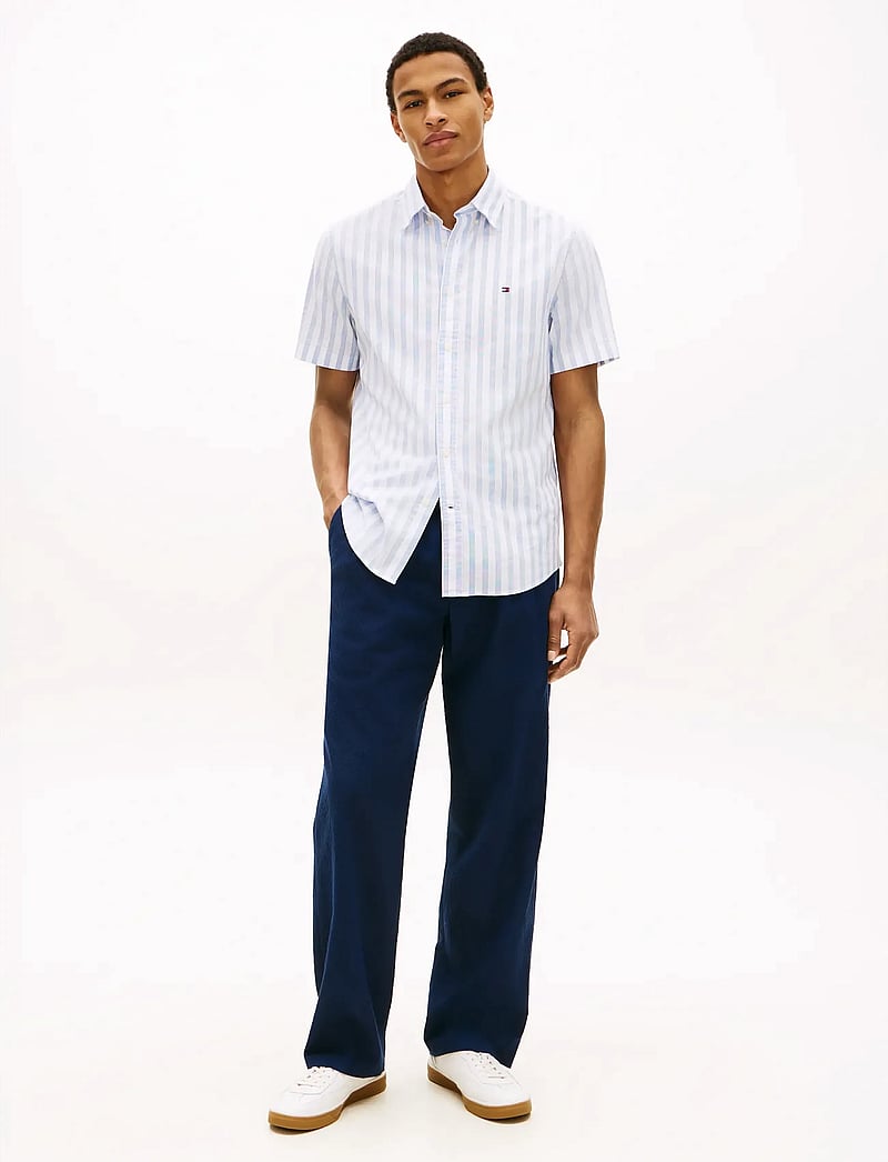Tommy Hilfiger - STRUCTURE MULTI STP S/S - kortärmade skjortor - blue orbit stripe - 3