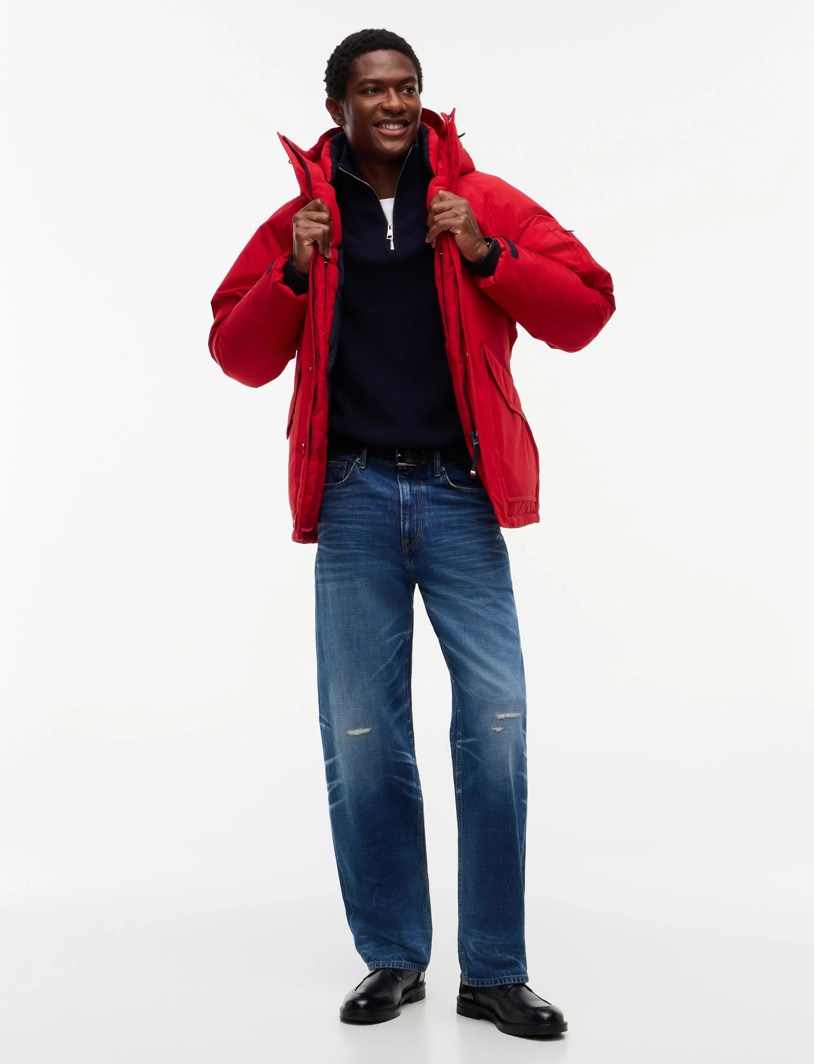 Tommy Hilfiger - FISHERMAN RIB ZIP MOCK - pullover mit halbem reißverschluss - navy blue - 4