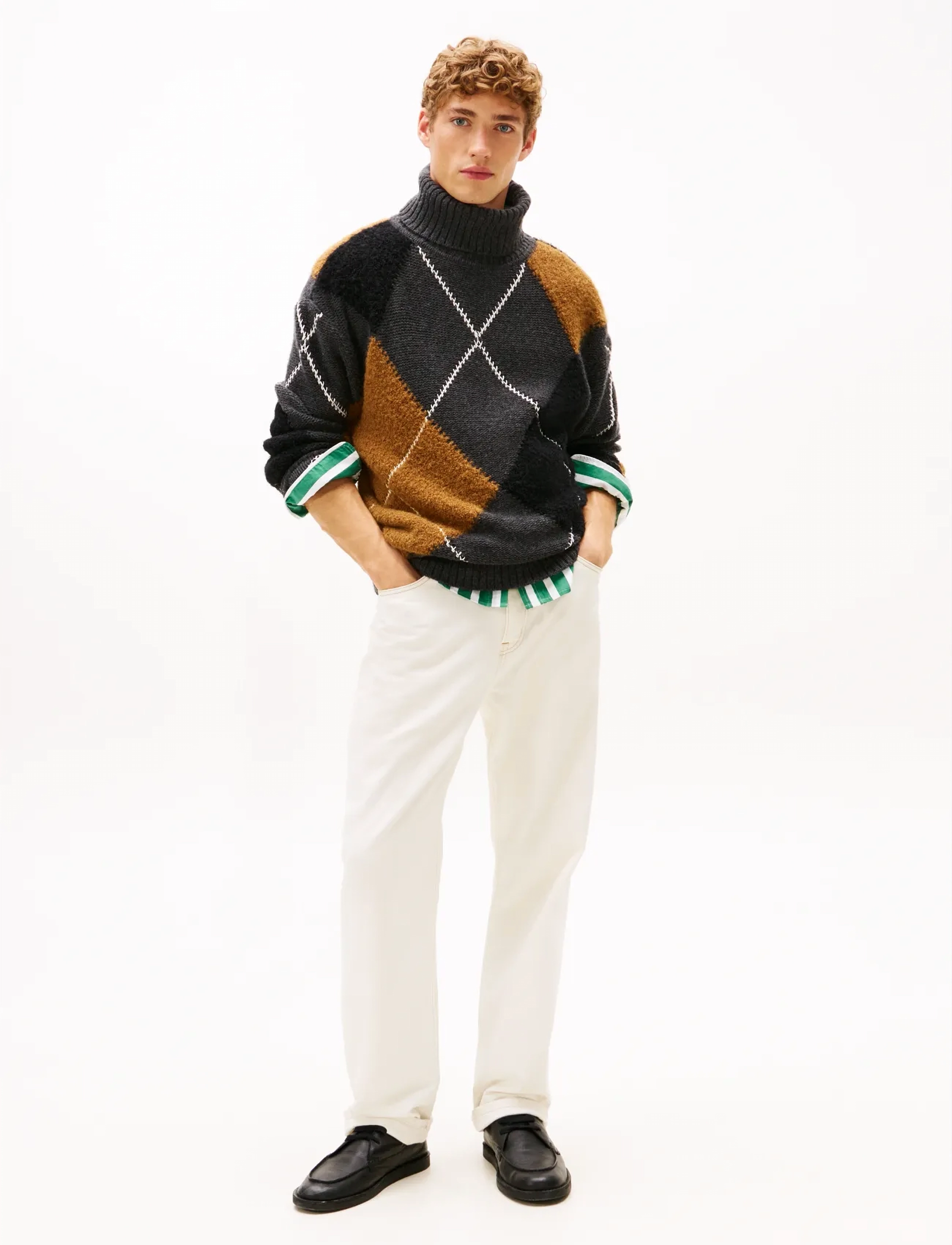 Tommy Hilfiger - ARGYLE ROLL NECK - rúllukragapeysur - dark grey heather - 2