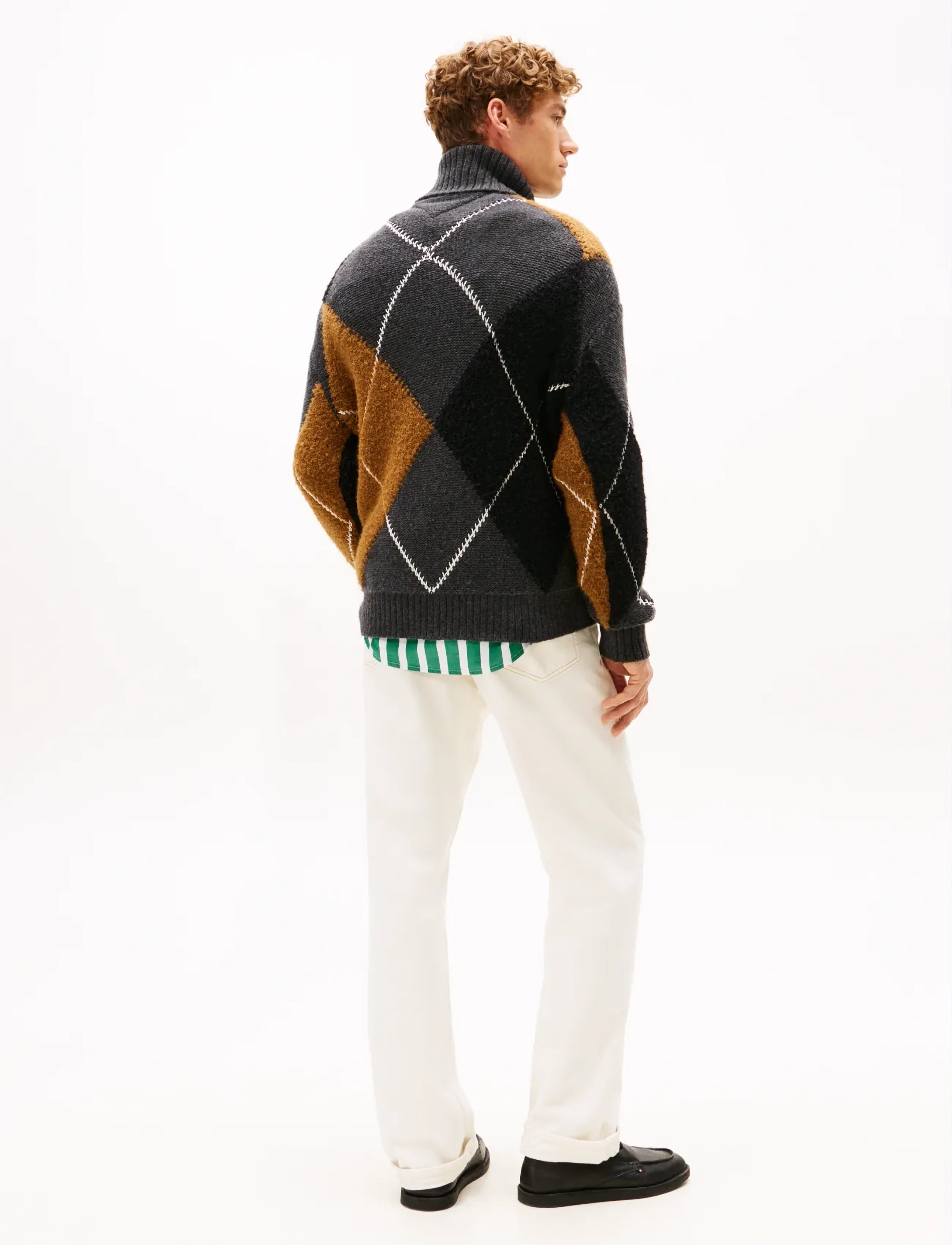 Tommy Hilfiger - ARGYLE ROLL NECK - rúllukragapeysur - dark grey heather - 3