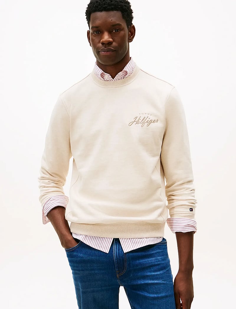 Tommy Hilfiger - MODERN ATHLEISURE REG SWEATSHIRT - nach anlass kaufen - heathered oatmilk - 0