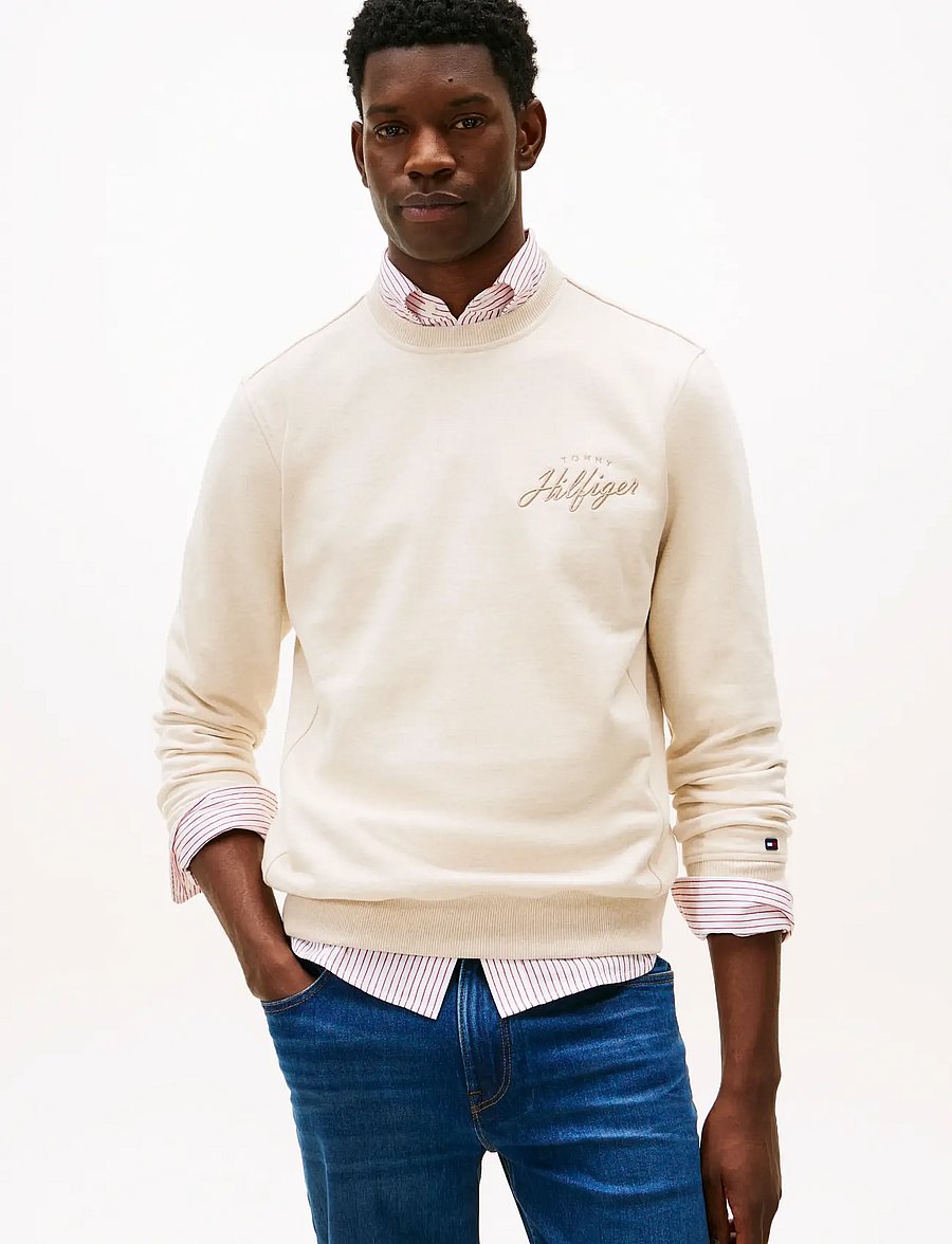 Tommy Hilfiger - MODERN ATHLEISURE REG SWEATSHIRT - nach anlass kaufen - heathered oatmilk - 0