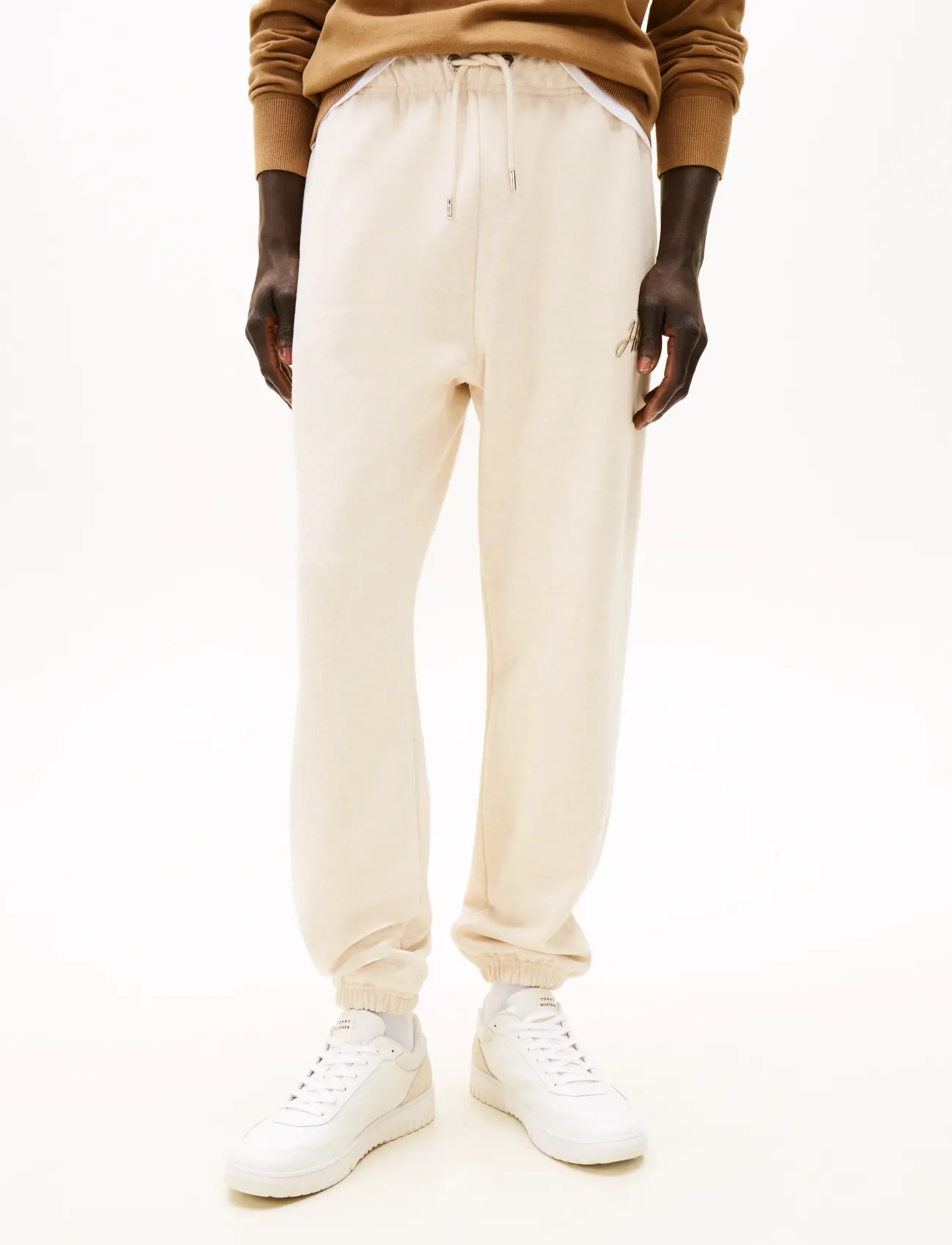Tommy Hilfiger Modern Ath Graphic Sweatpants, S, Cream, Underdele > Joggingbukser, Herre