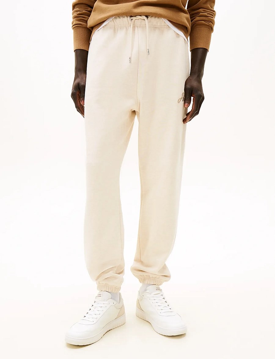 Tommy Hilfiger - MODERN ATH GRAPHIC SWEATPANTS - nach anlass kaufen - heathered oatmilk - 0