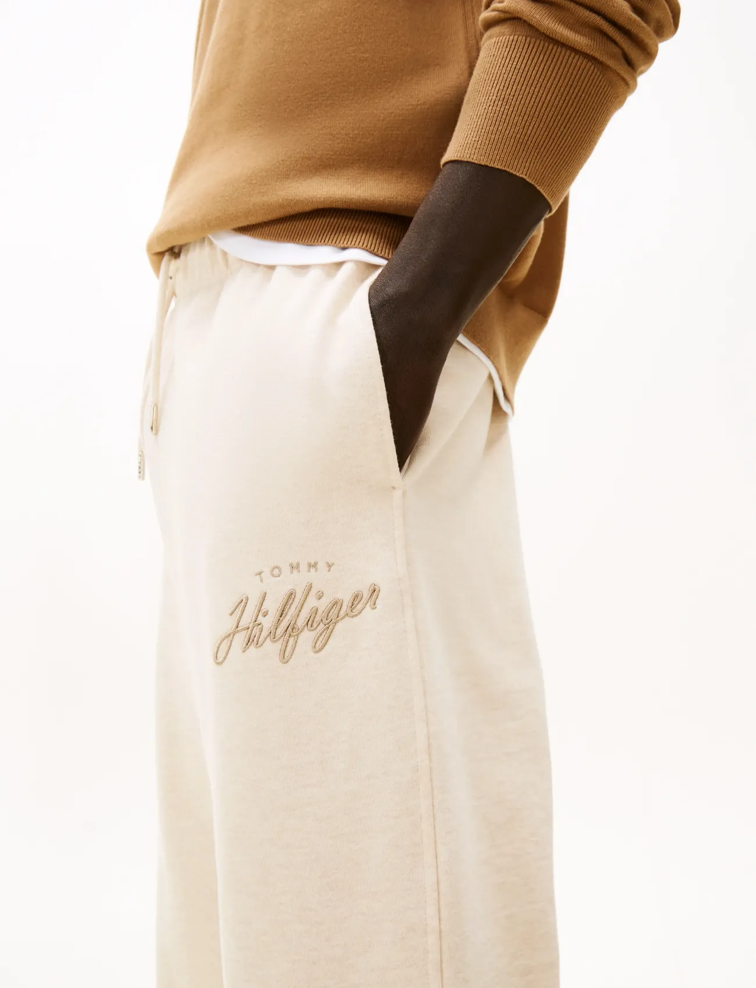 Tommy Hilfiger - MODERN ATH GRAPHIC SWEATPANTS - nach anlass kaufen - heathered oatmilk - 4