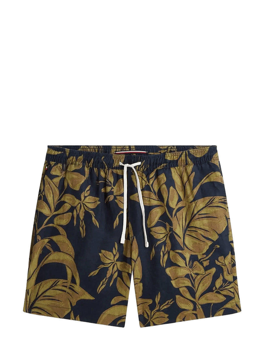 Tommy Hilfiger - DOVER 6 PO LINEN FLORAL AOP 2/2 - lina šorti - dark night navy allover - 1