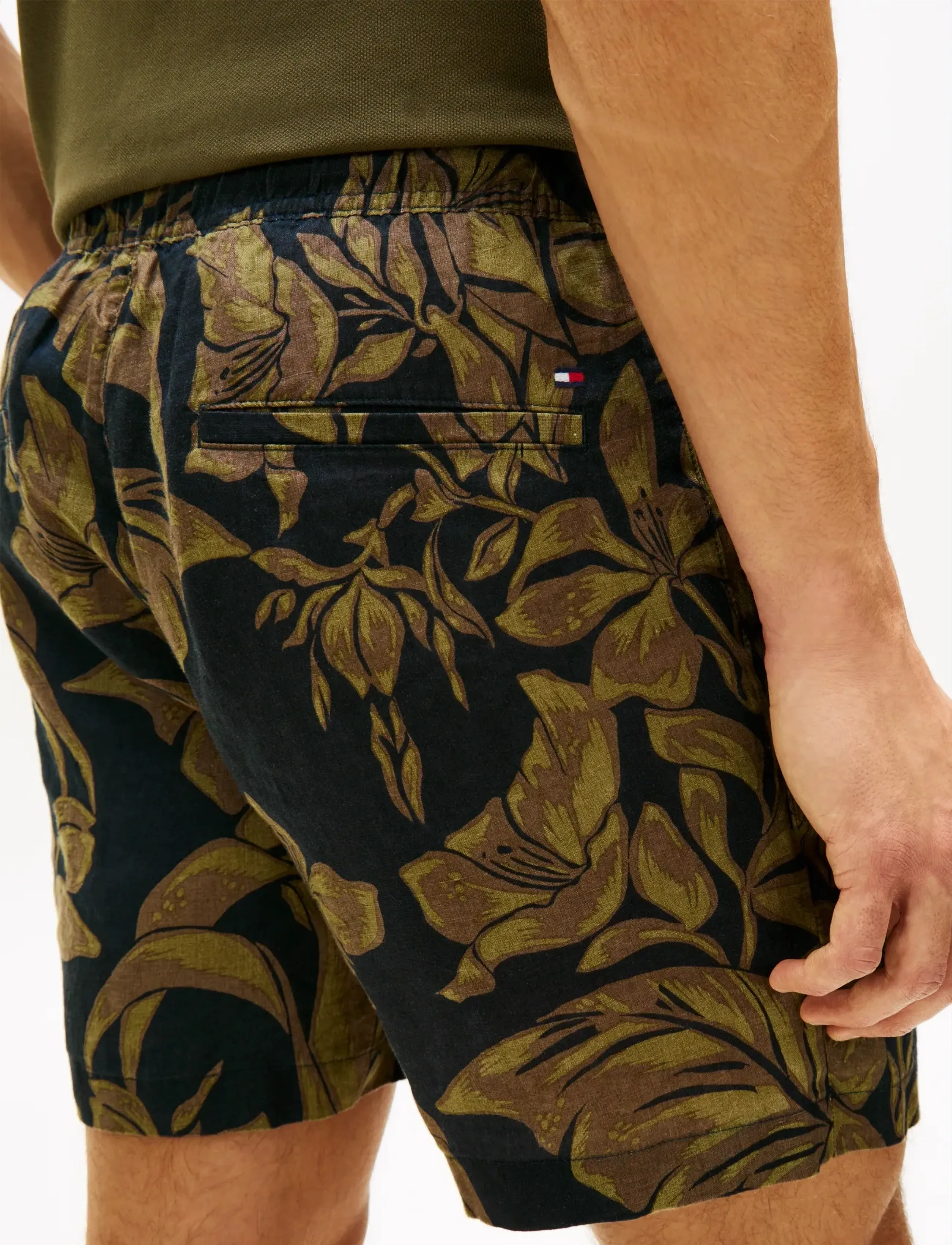 Tommy Hilfiger - DOVER 6  PO LINEN FLORAL AOP 2/2 - hørshorts - dark night navy allover - 4