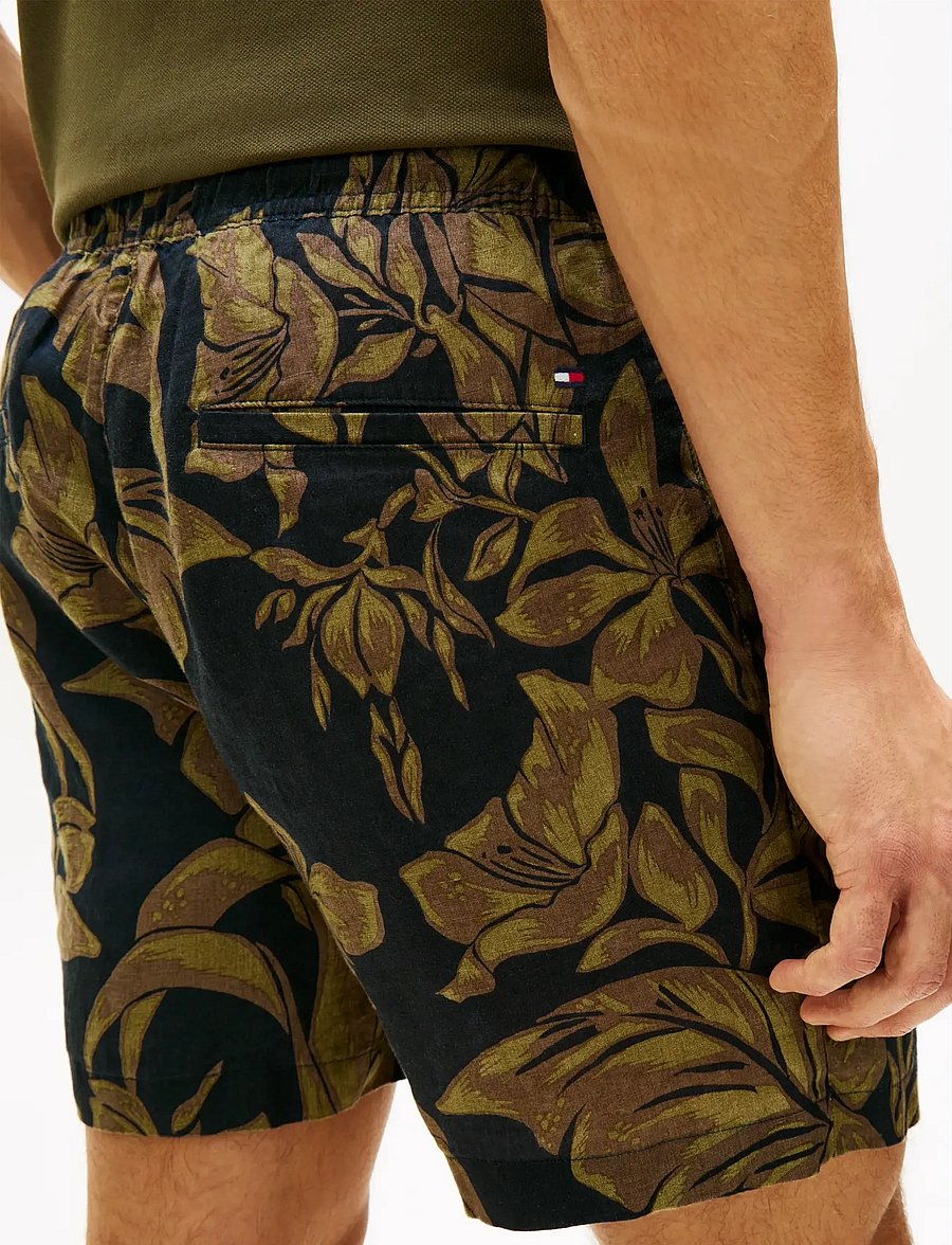 Tommy Hilfiger - DOVER 6 PO LINEN FLORAL AOP 2/2 - lina šorti - dark night navy allover - 4