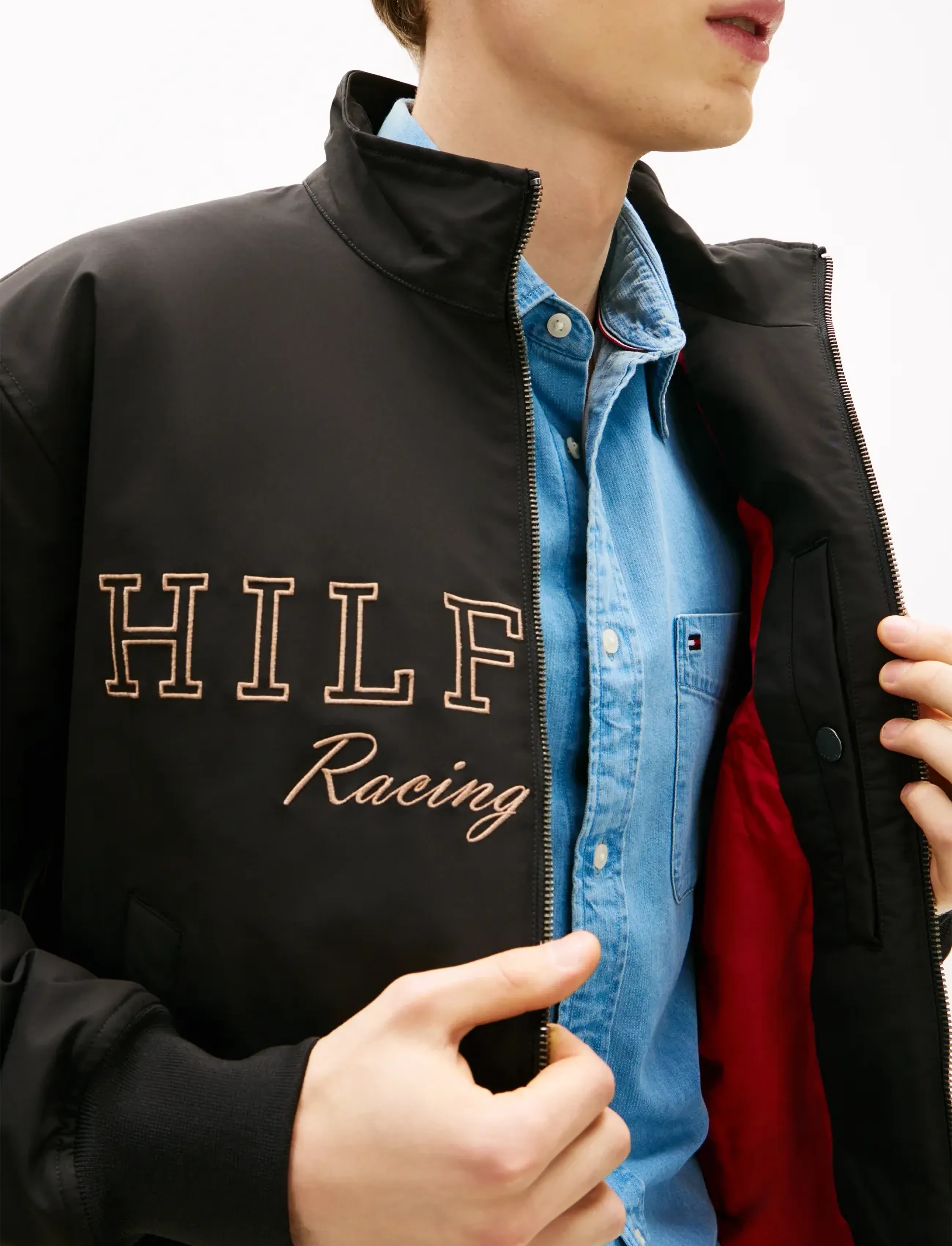 Tommy Hilfiger - RACING JACKET - frühlingsjacken - black - 4