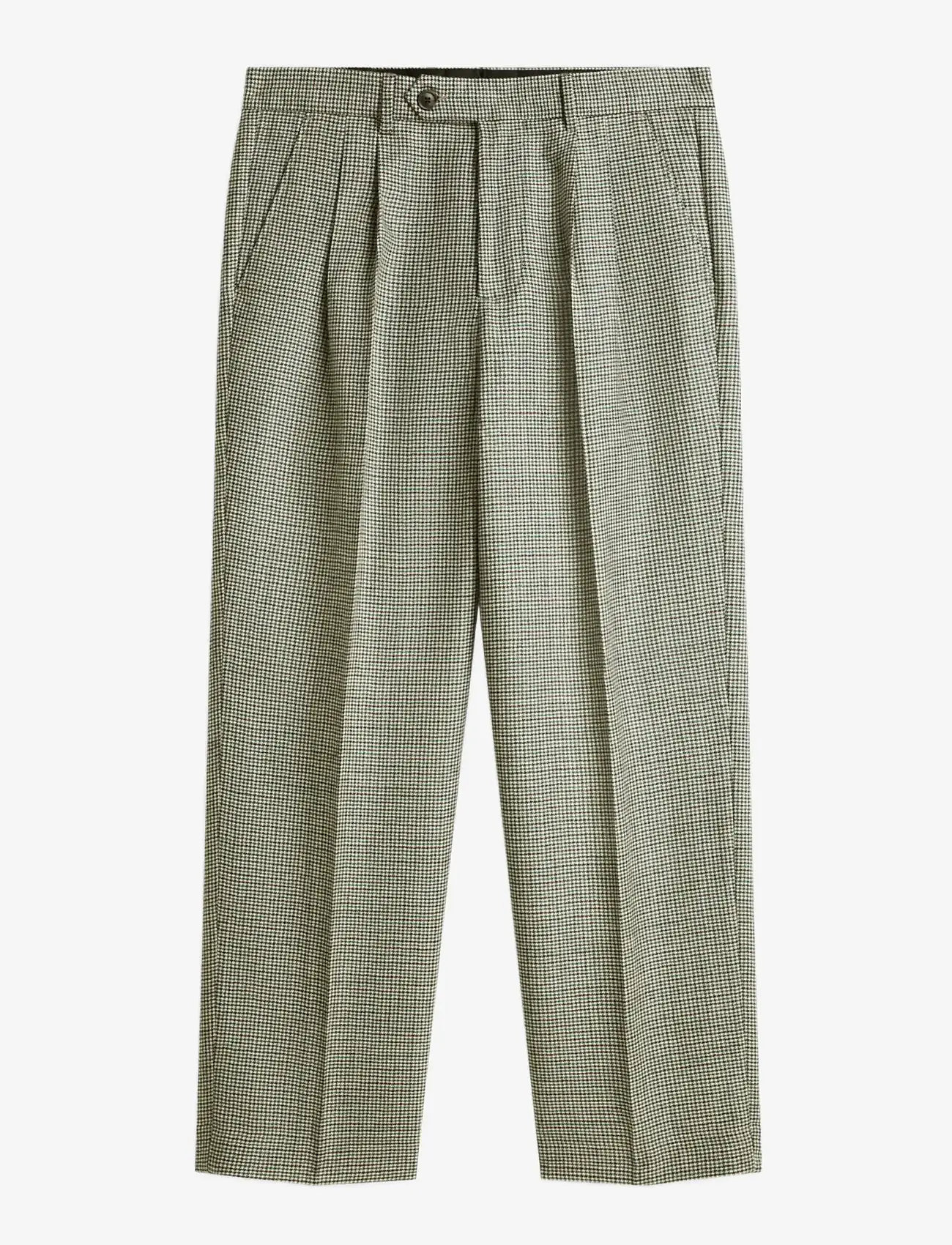 Tommy Hilfiger - DC CHECK PANTS - formell - darkened emerald - 1