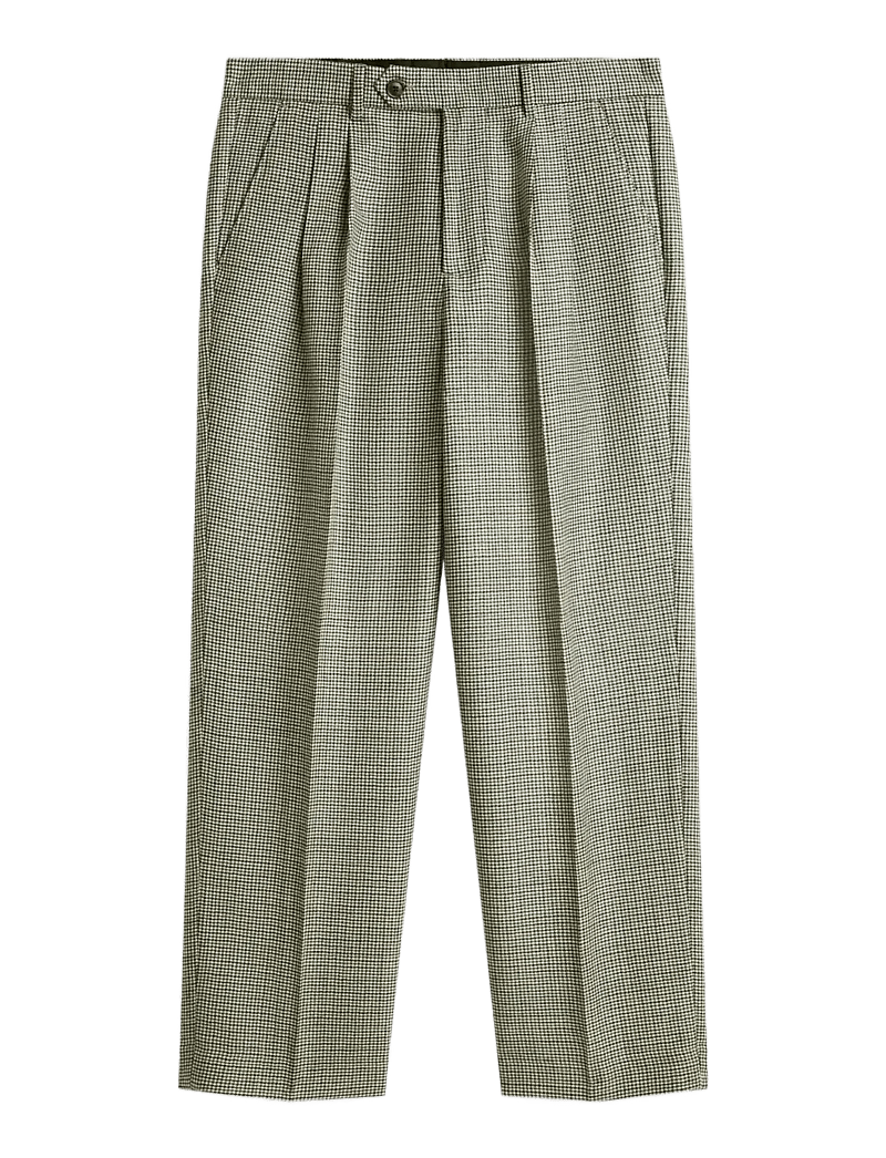 Tommy Hilfiger - DC CHECK PANTS - formell - darkened emerald - 1