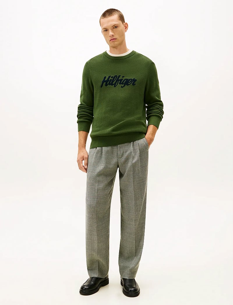 Tommy Hilfiger - DC CHECK PANTS - formell - darkened emerald - 3