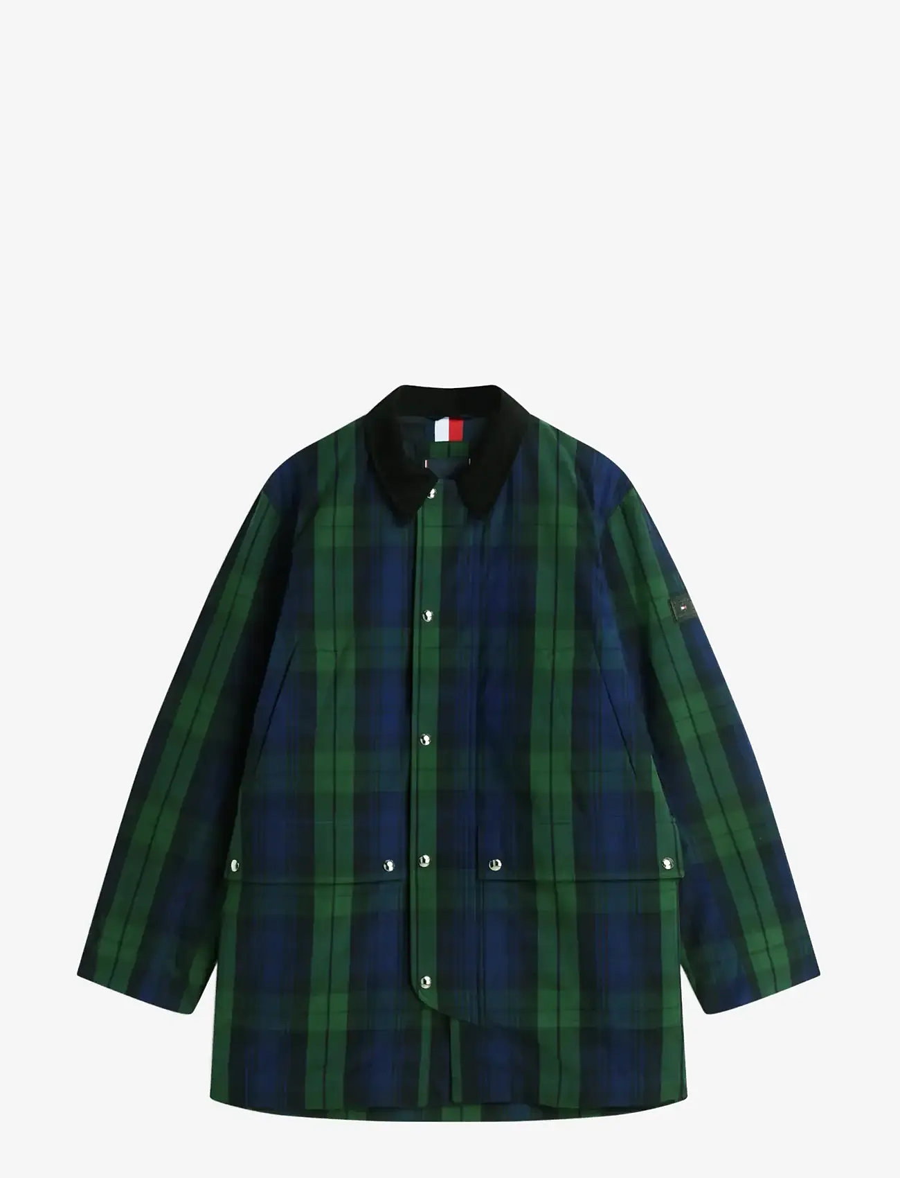 Tommy Hilfiger - LONG CHECK WAXED BARN COAT - quilted jackets - blackwatch check - 1