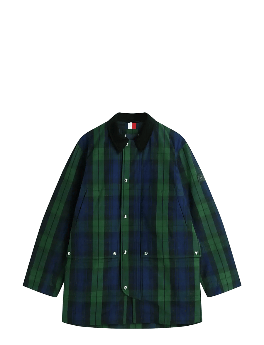 Tommy Hilfiger - LONG CHECK WAXED BARN COAT - gesteppt - blackwatch check - 1