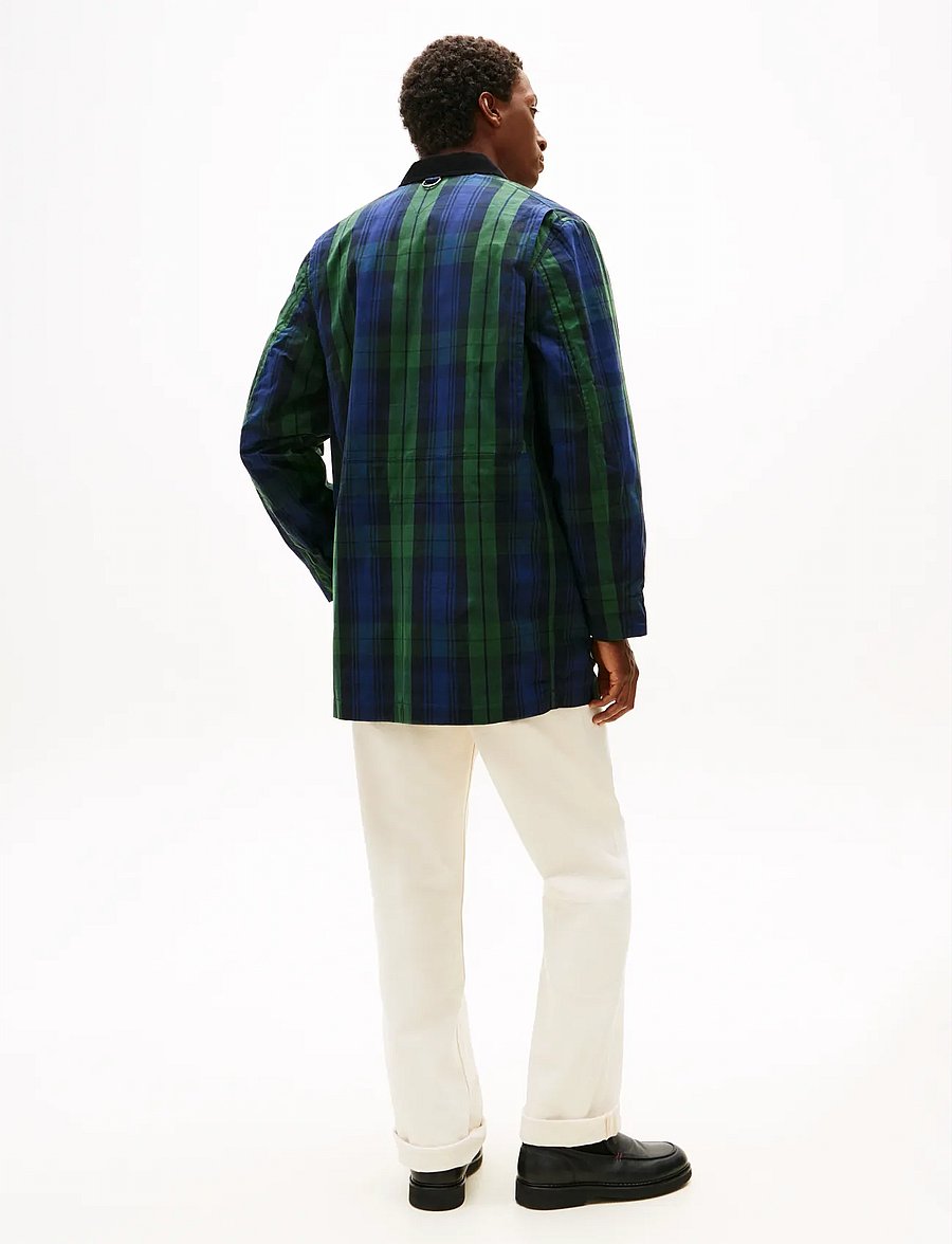 Tommy Hilfiger - LONG CHECK WAXED BARN COAT - gesteppt - blackwatch check - 3