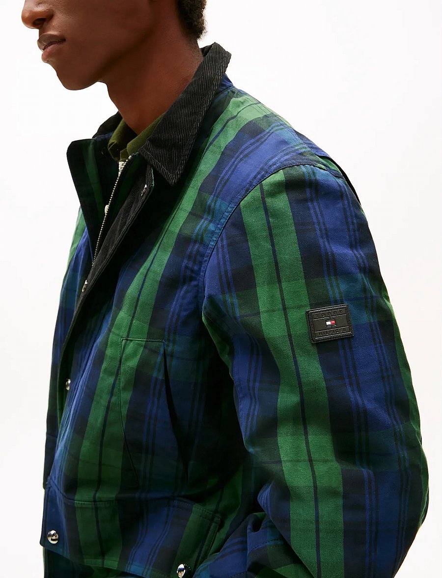 Tommy Hilfiger - LONG CHECK WAXED BARN COAT - gesteppt - blackwatch check - 4