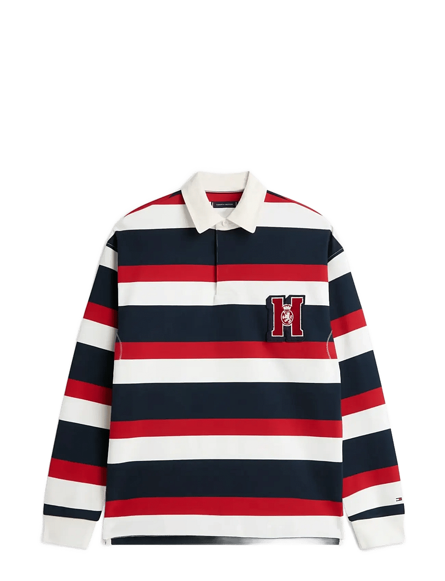 Tommy Hilfiger - CREST STRIPED RUGBY - langärmelig - ecru multi - 1