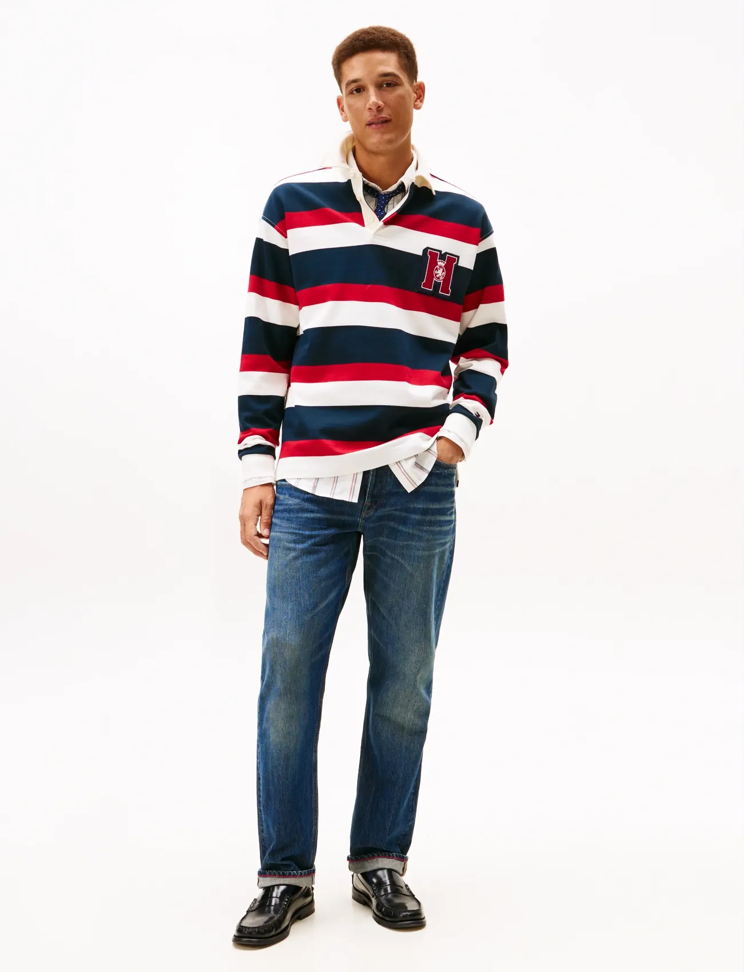Tommy Hilfiger - CREST STRIPED RUGBY - langärmelig - ecru   multi - 2