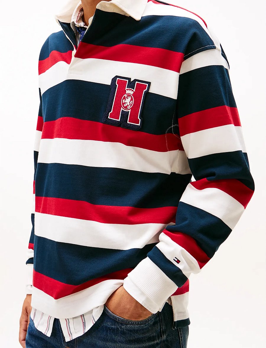 Tommy Hilfiger - CREST STRIPED RUGBY - langärmelig - ecru multi - 4