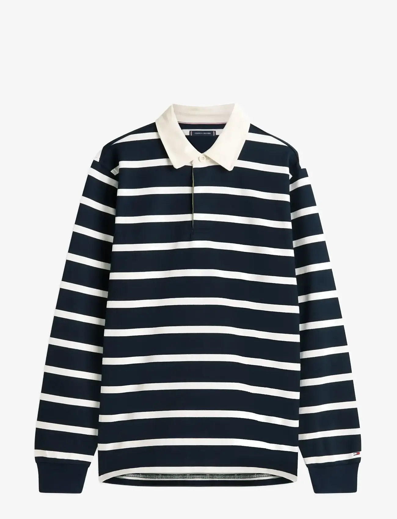 Tommy Hilfiger - ESSENTIAL STRIPED RUGBY - långärmade pikéer - desert sky   ecru - 1
