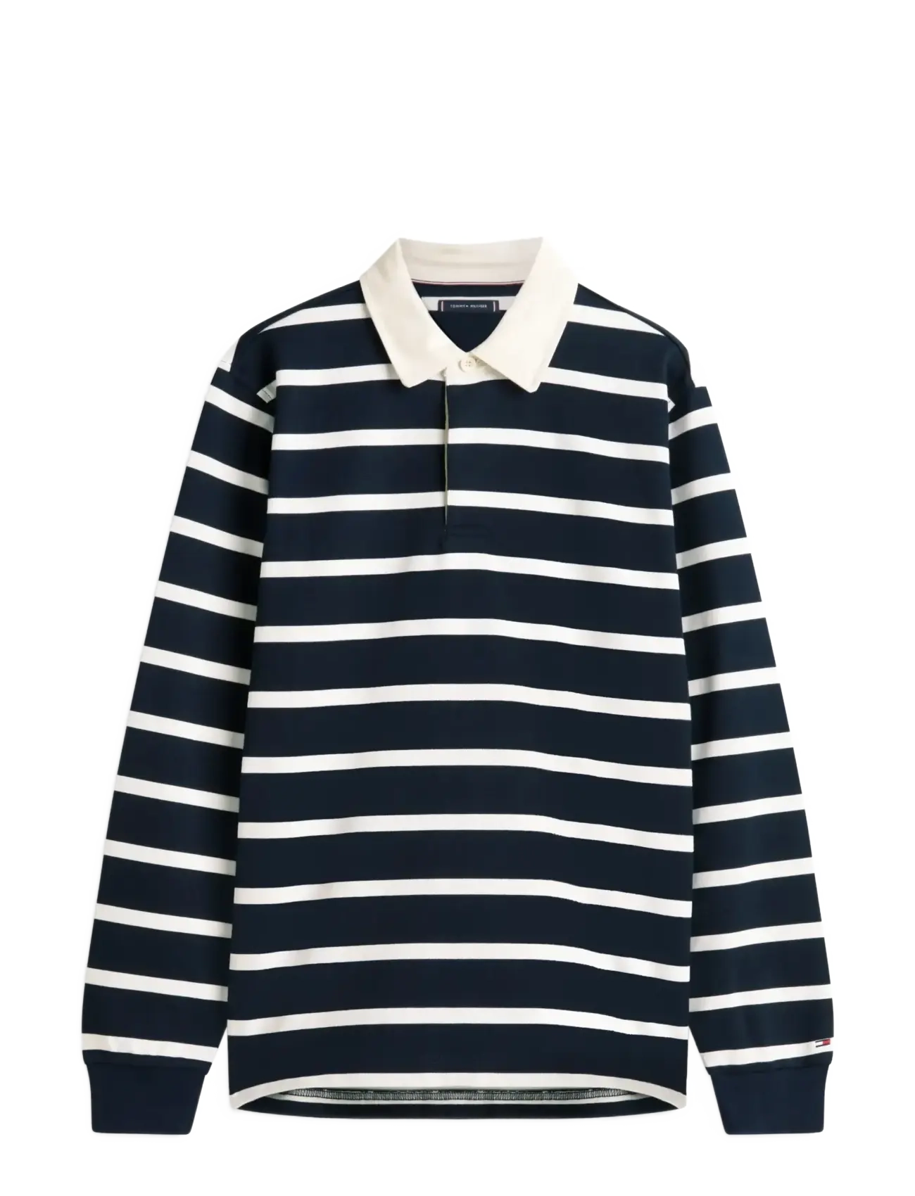 ESSENTIAL STRIPED RUGBY - DESERT SKY   ECRU