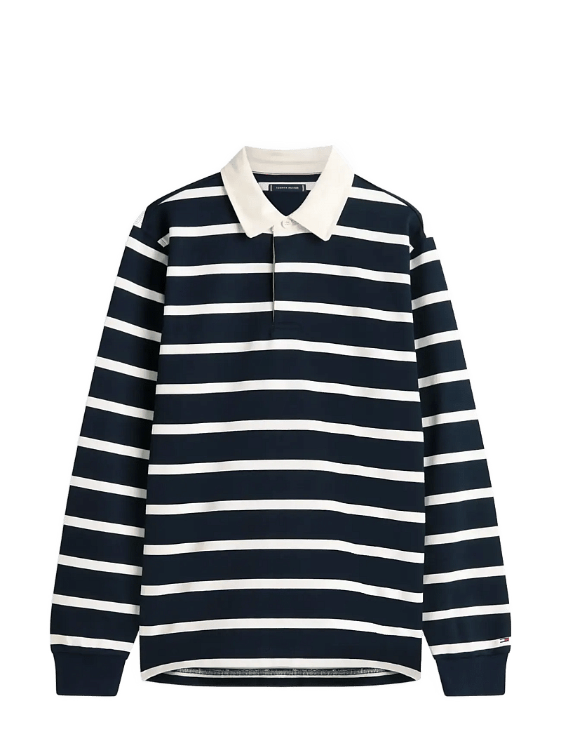 Tommy Hilfiger - ESSENTIAL STRIPED RUGBY - långärmade pikéer - desert sky ecru - 1