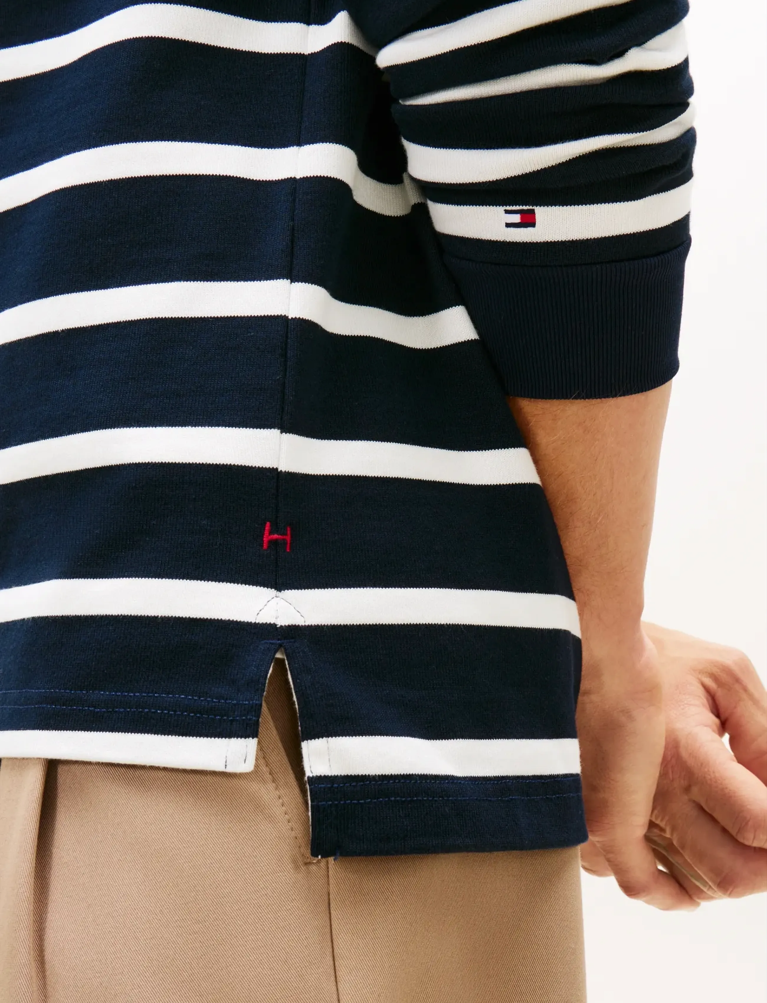Tommy Hilfiger - ESSENTIAL STRIPED RUGBY - långärmade pikéer - desert sky   ecru - 4