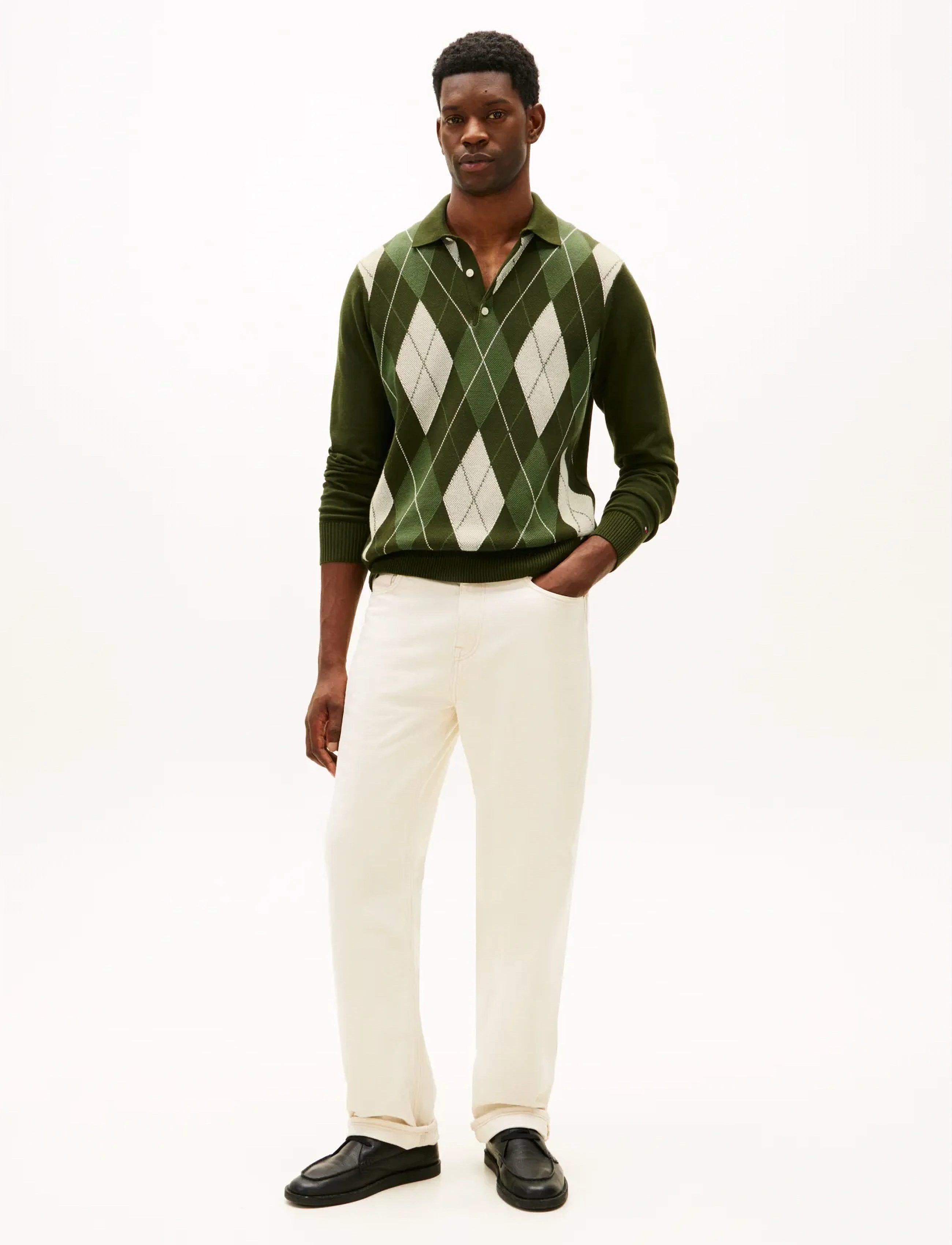 Tommy Hilfiger - ARGYLE LS RUGBY - pikkade varrukatega kootud polosärgid - arctic spruce - 2