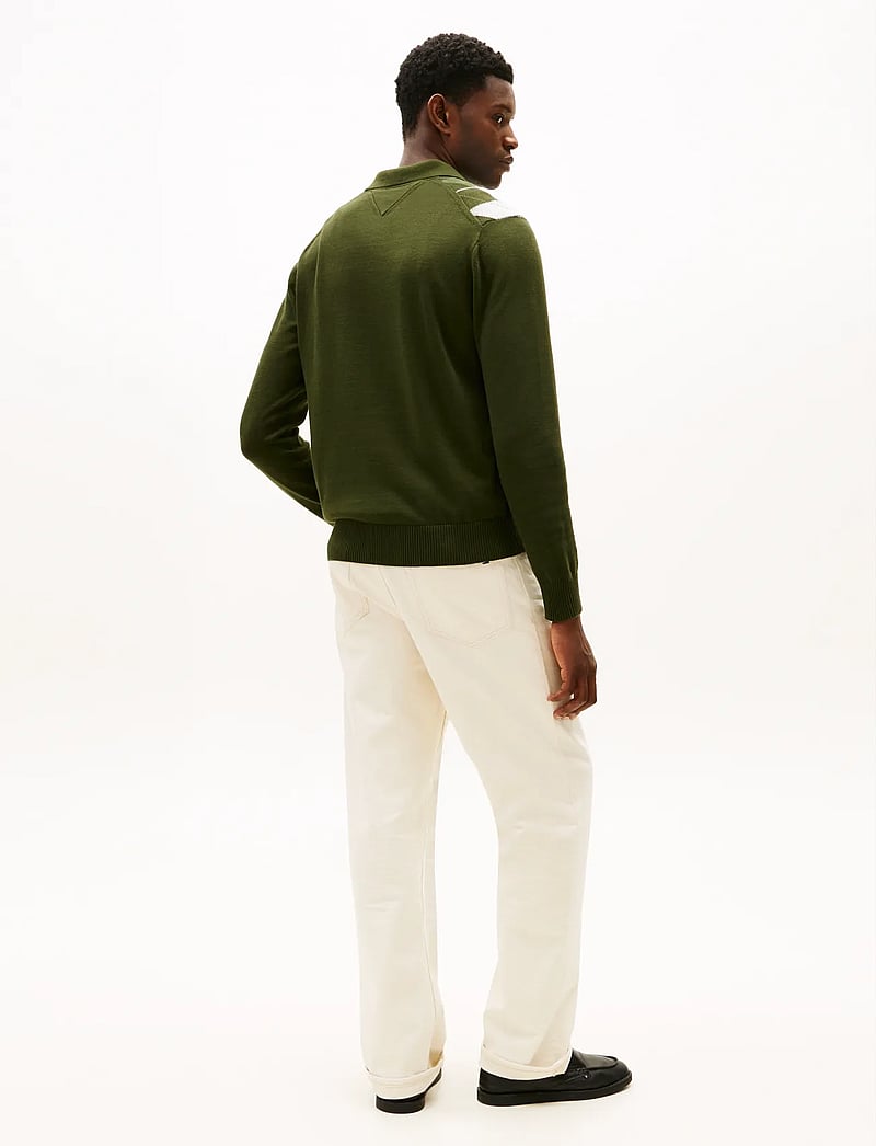 Tommy Hilfiger - ARGYLE LS RUGBY - gestrickte polohemden - arctic spruce - 3