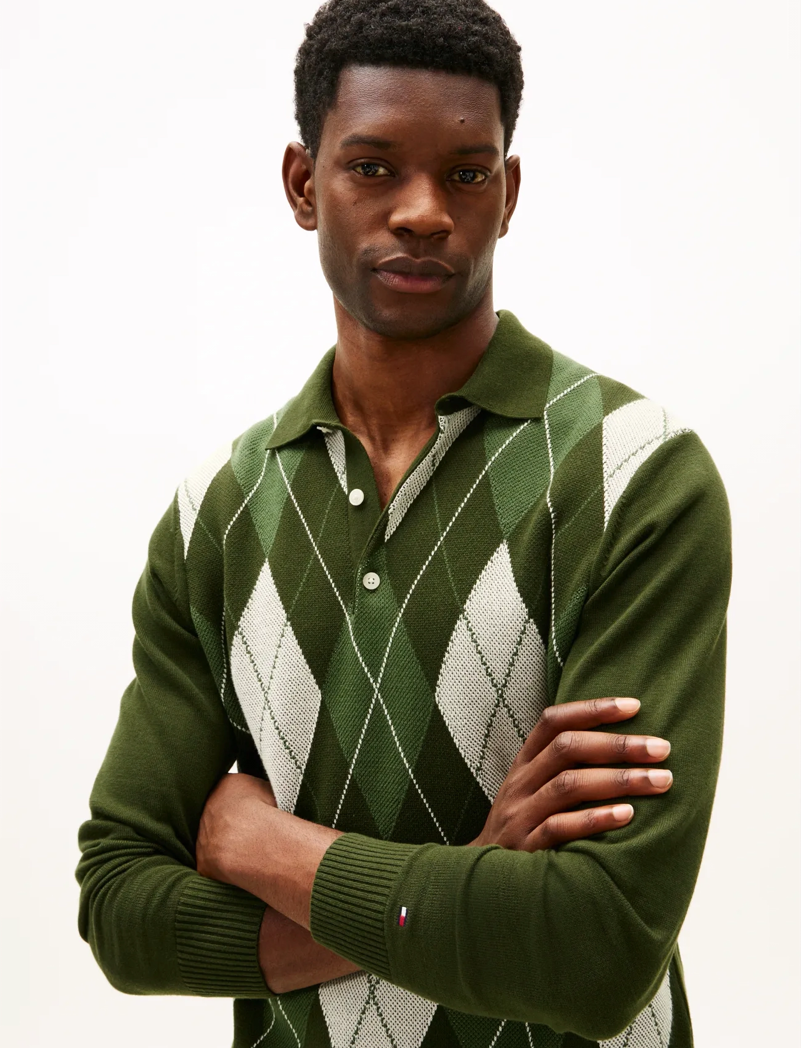 Tommy Hilfiger - ARGYLE LS RUGBY - pikkade varrukatega kootud polosärgid - arctic spruce - 4