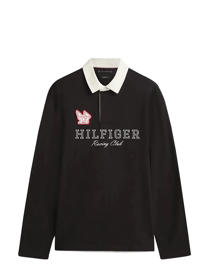 Tommy Hilfiger - LS ATHLEISURE RUGBY POLO - pikkade varrukatega polod - black - 1