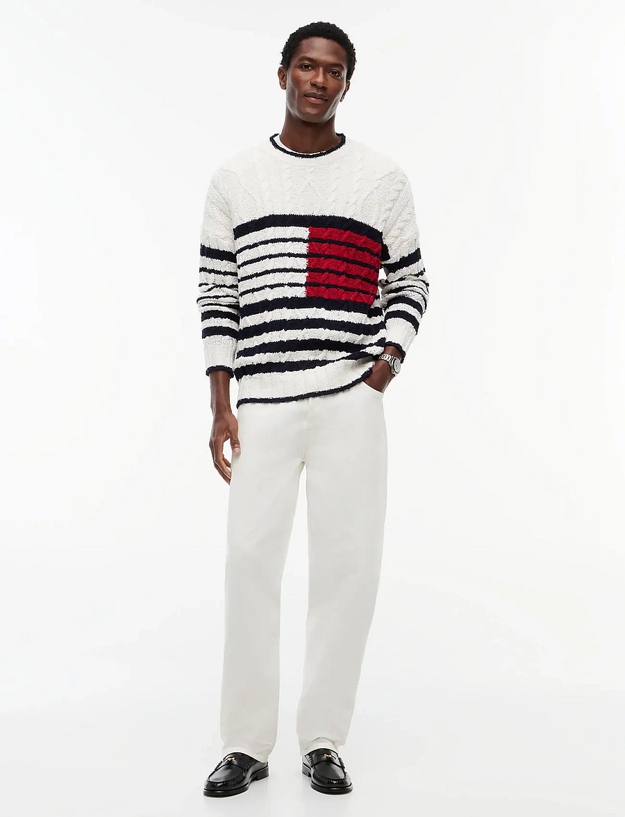 Tommy Hilfiger - LOOSE GRAND GMD - alt laienevad teksad - white - 3