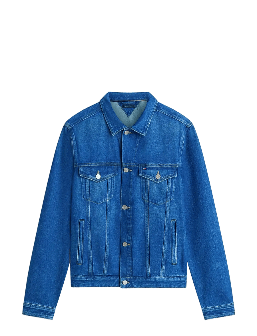 Tommy Hilfiger - REGULAR TRUCKER JKT IKE BLUE - vuorittomat farkkutakit - ike blue - 1