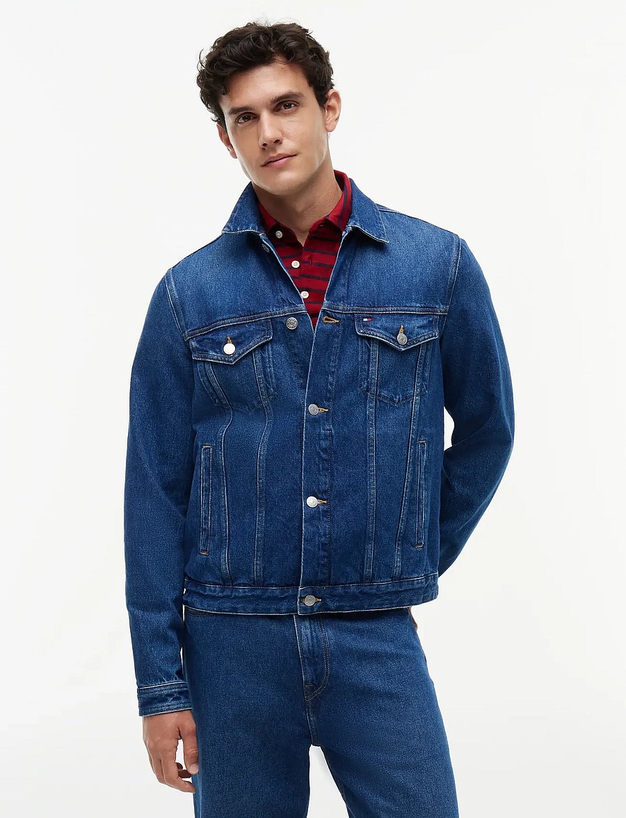 Tommy Hilfiger - REGULAR TRUCKER JKT IKE BLUE - unlined denim jackets - ike blue - 0
