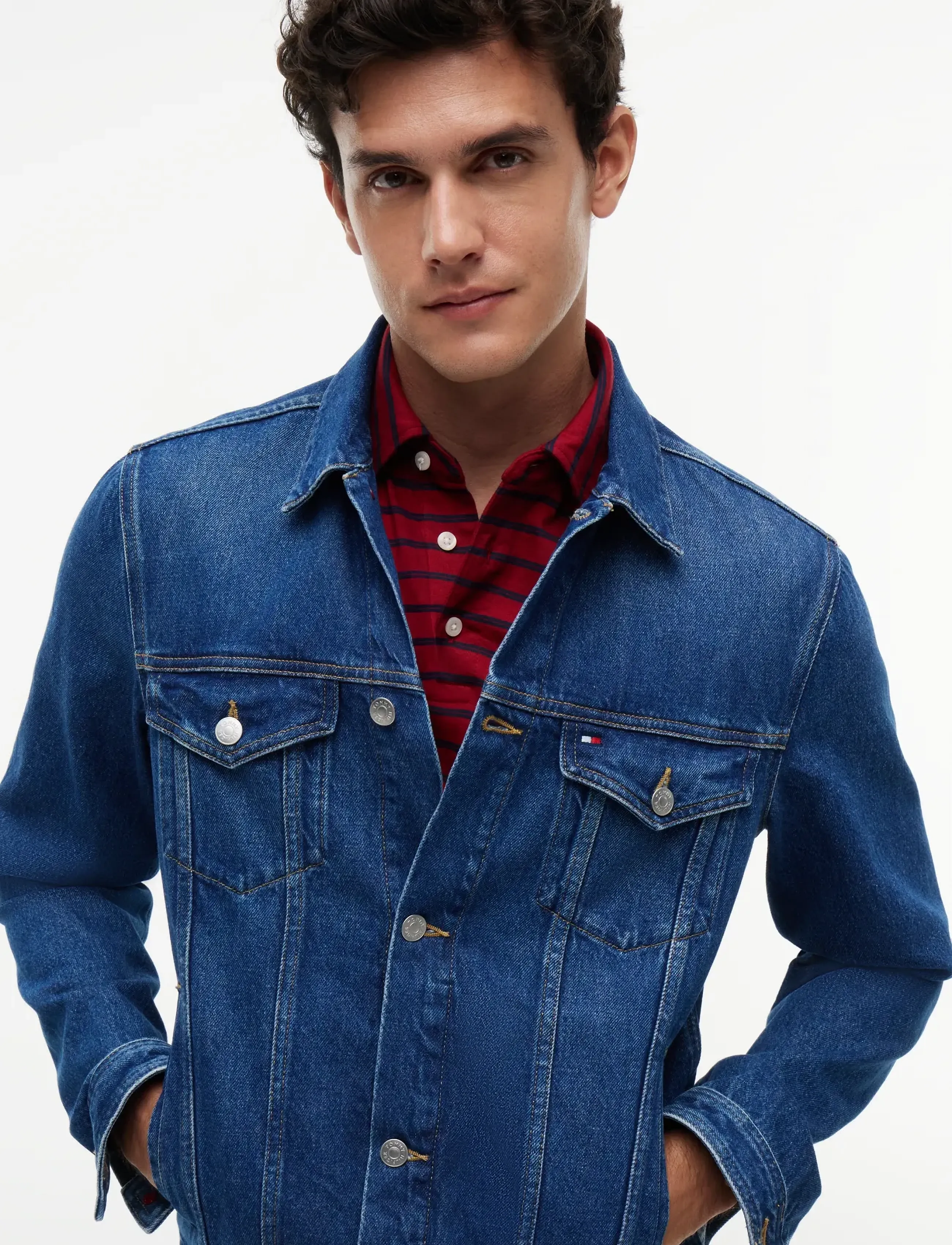 Tommy Hilfiger - REGULAR TRUCKER JKT IKE BLUE - unlined denim jackets - ike blue - 3