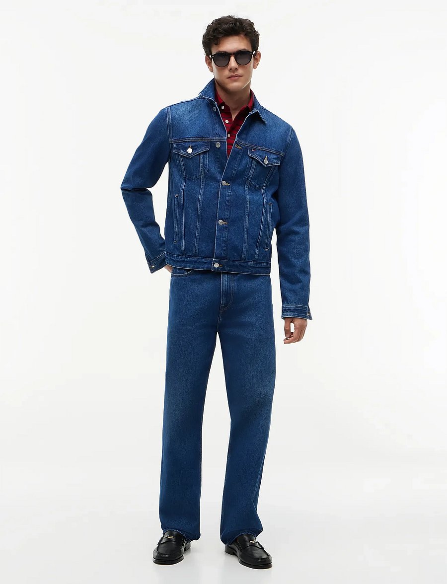 Tommy Hilfiger - REGULAR TRUCKER JKT IKE BLUE - unlined denim jackets - ike blue - 4