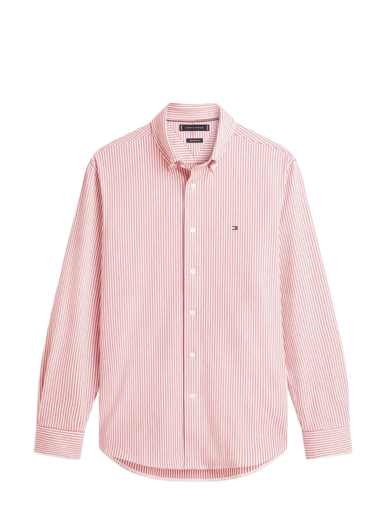 Tommy Hilfiger PERFORMANCE STRIPE PIQUE OXFORD - Tommy Hilfiger - MEDIUM RED   WHITE STRIPE / red