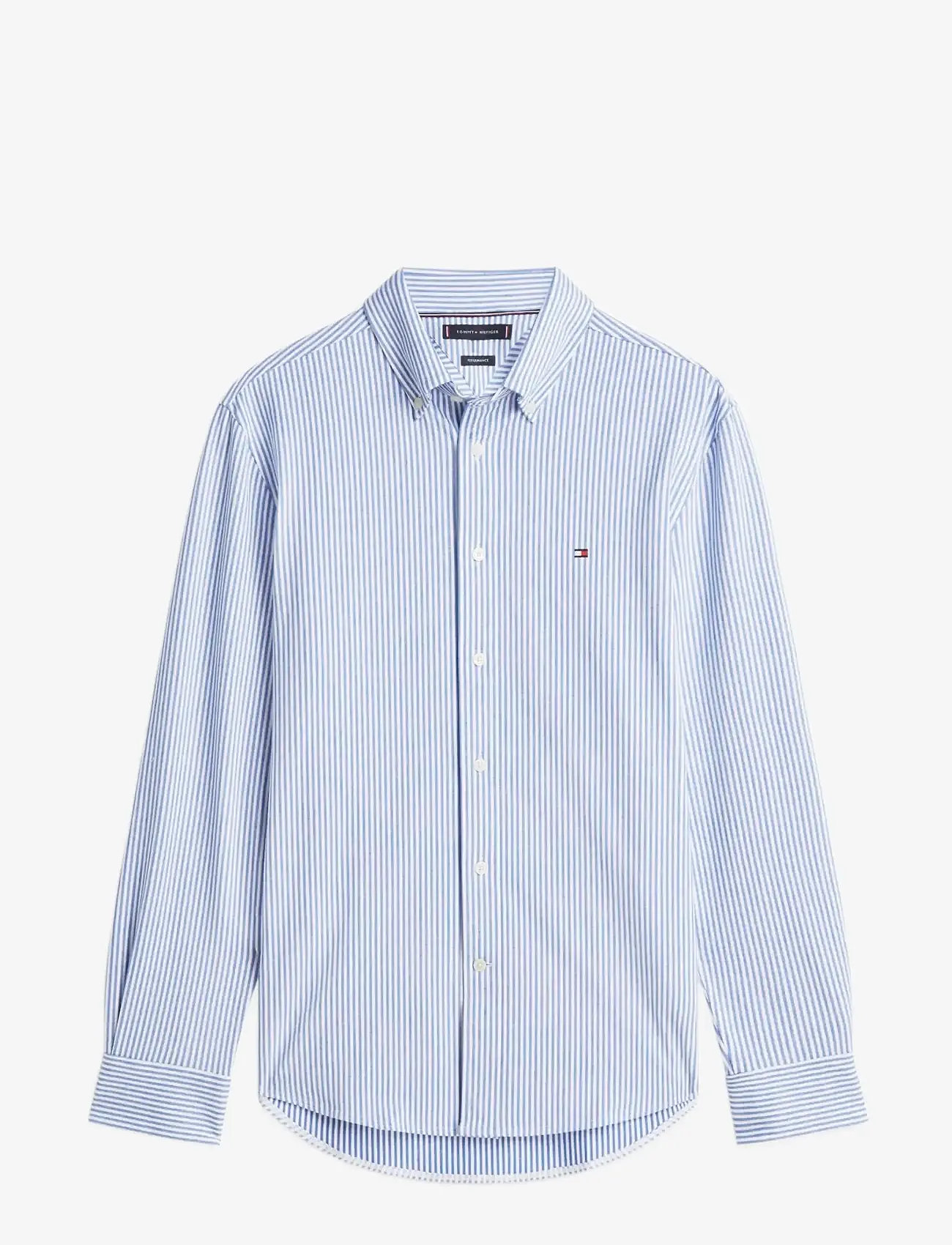 Tommy Hilfiger - PERFORMANCE STRIPE PIQUE OXFORD - randiga skjortor - regal blue   white stripe - 1