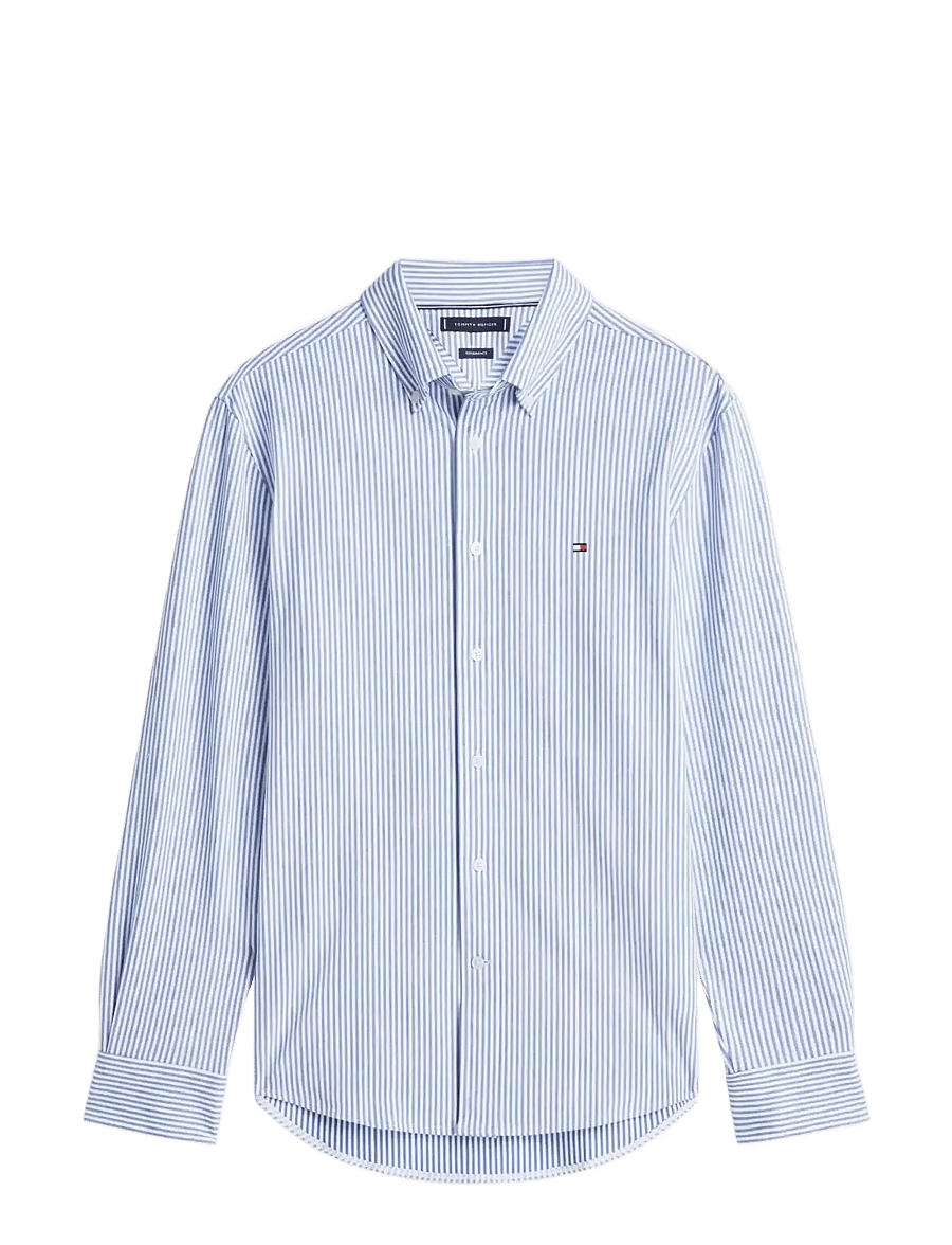 Tommy Hilfiger - PERFORMANCE STRIPE PIQUE OXFORD - gestreifte hemden - regal blue white stripe - 1