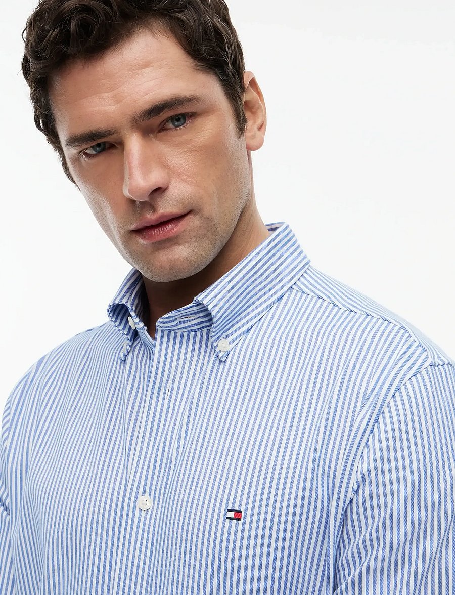 Tommy Hilfiger - PERFORMANCE STRIPE PIQUE OXFORD - gestreifte hemden - regal blue white stripe - 3