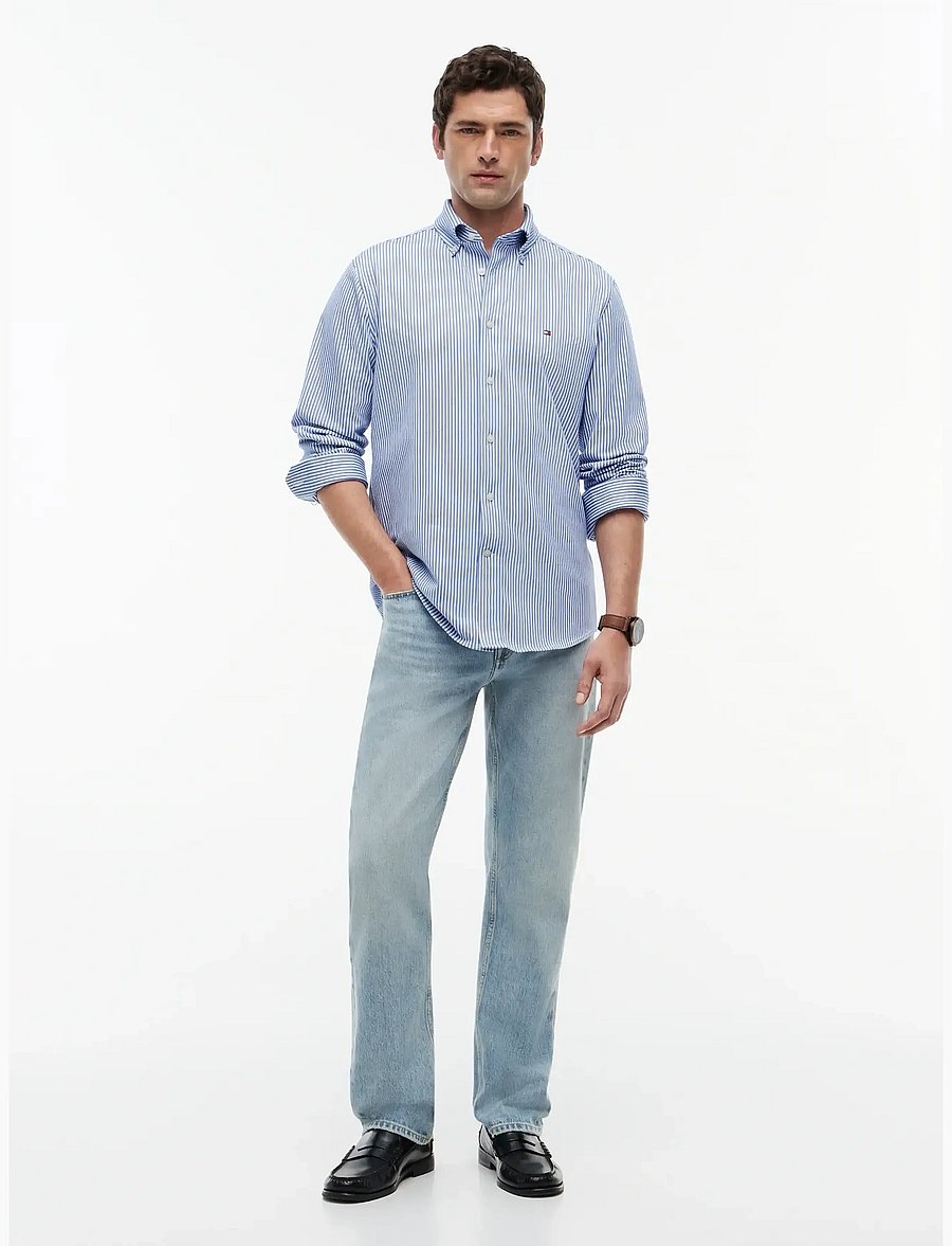 Tommy Hilfiger - PERFORMANCE STRIPE PIQUE OXFORD - gestreifte hemden - regal blue white stripe - 4
